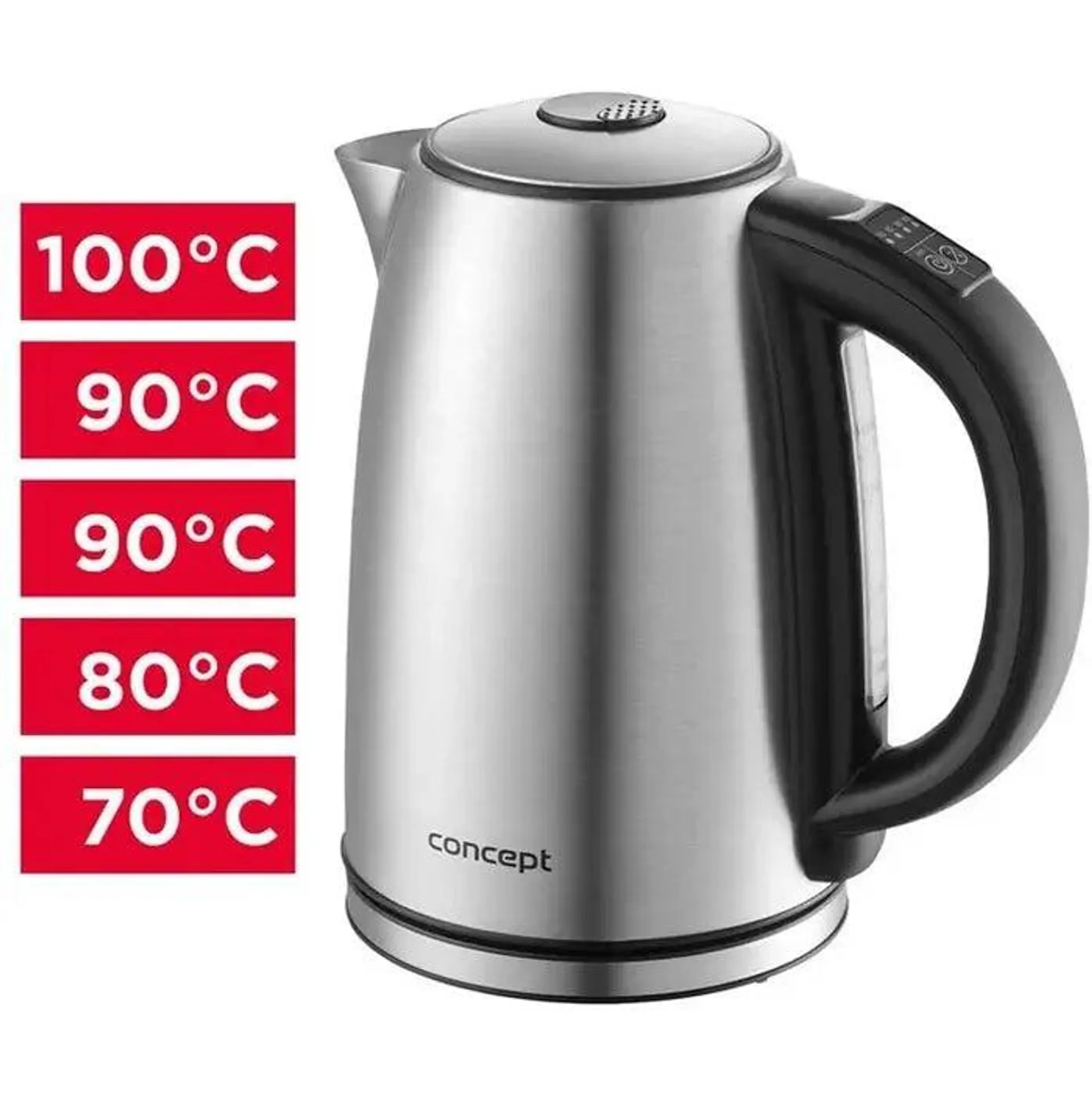 Rýchlovarná kanvica Concept RK3350, nerez, 1,7l