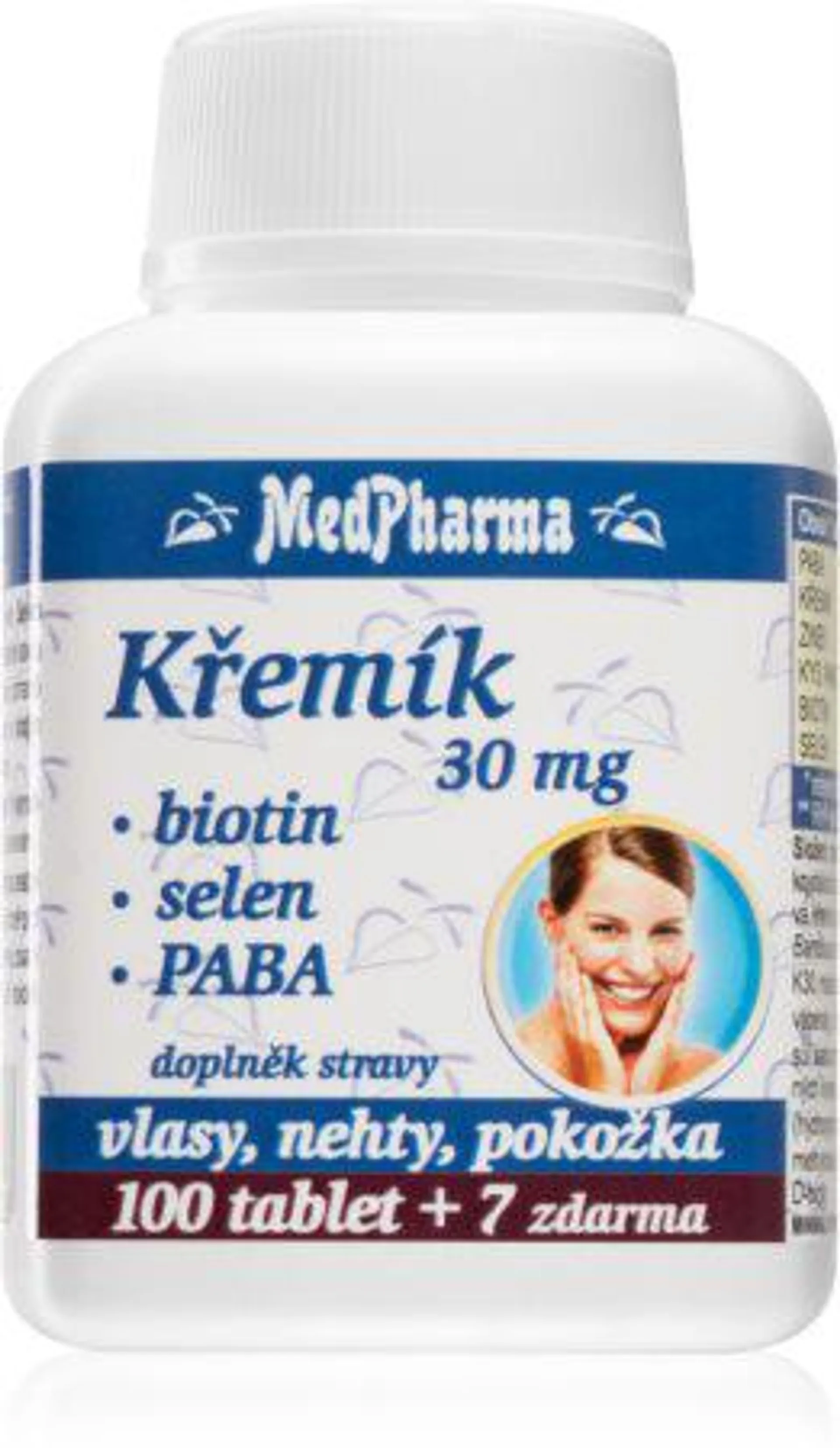 Křemík 30 mg + Biotin + PABA