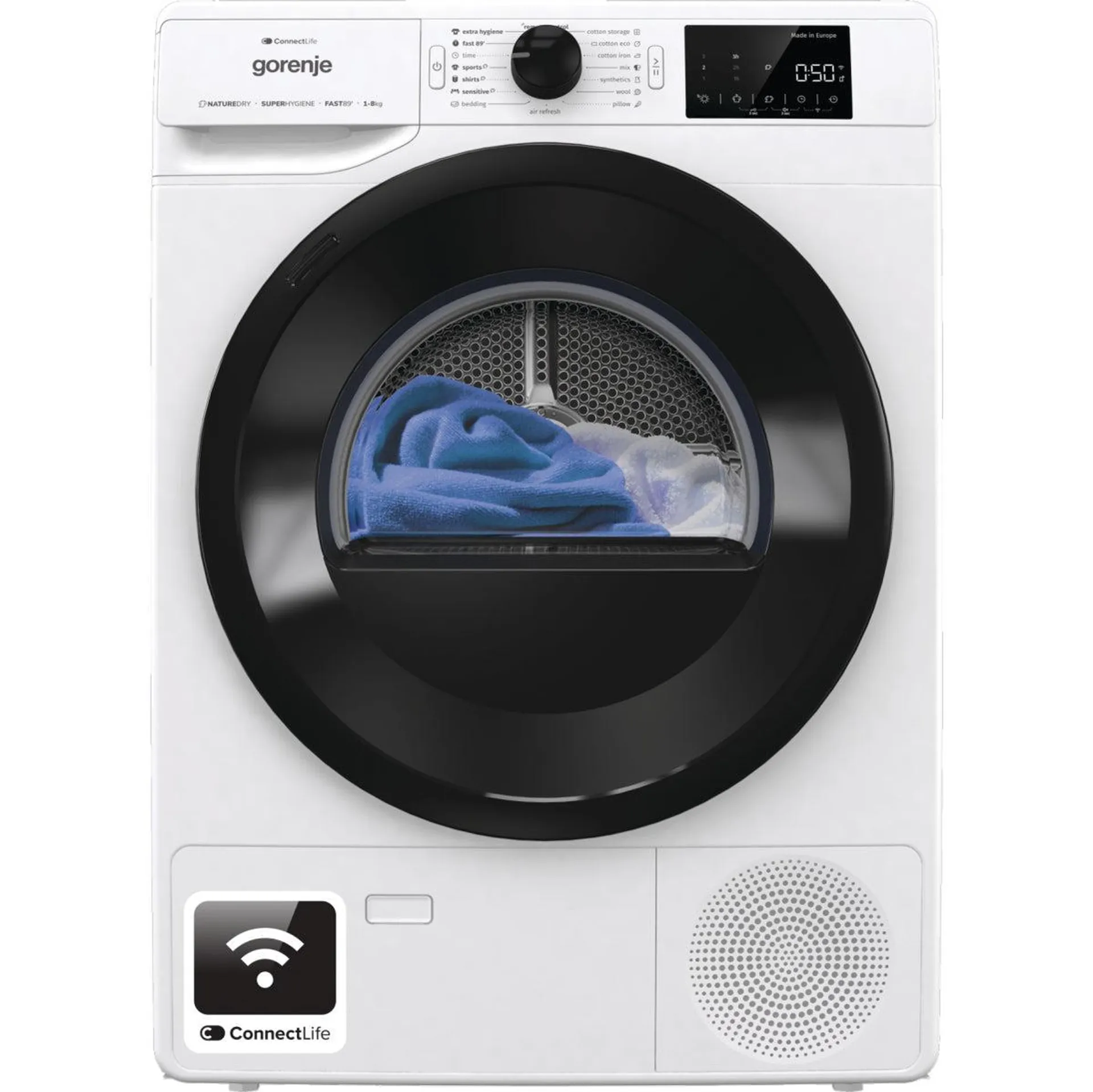 Sušička bielizne Gorenje DPNE83/GNLWIFI, A, 8kg