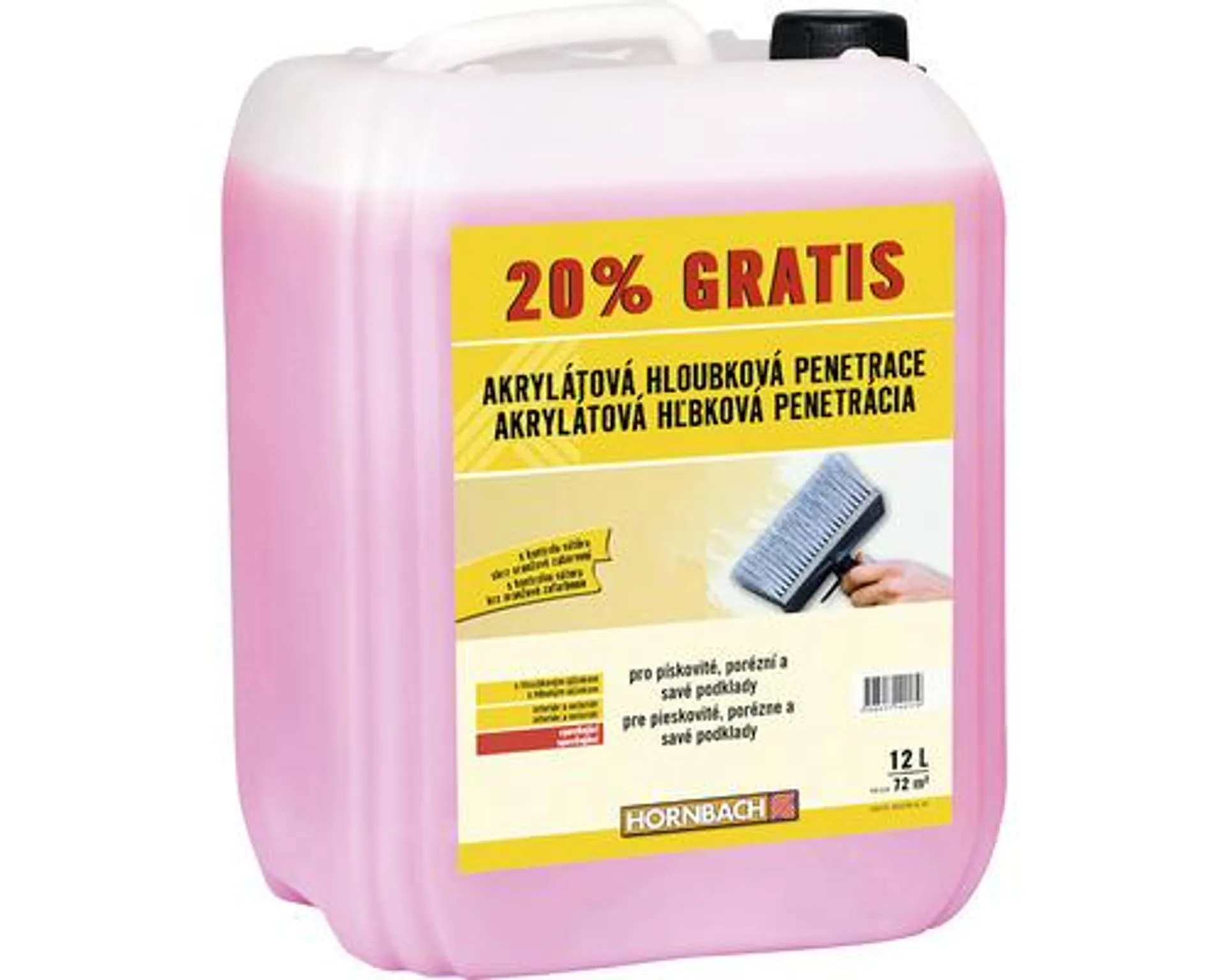 Akrylátová hĺbková penetrácia Hornbach 10+2 l