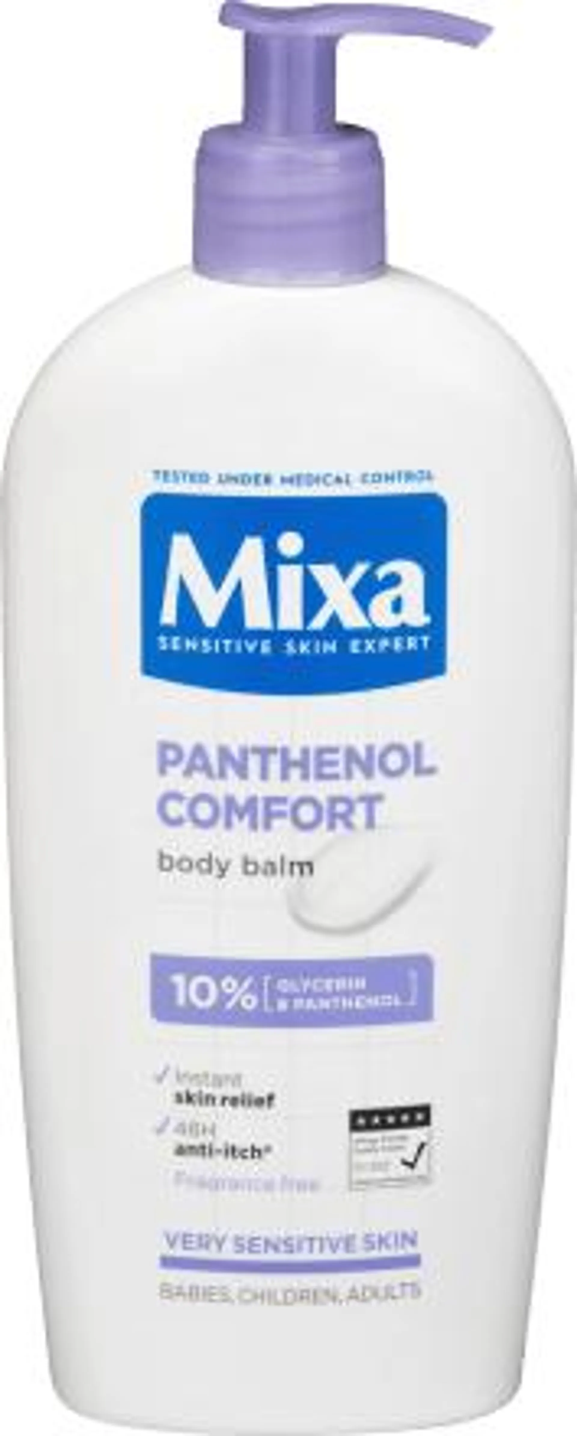 Upokojujúce telové mlieko Panthenol Comfort, 400 ml