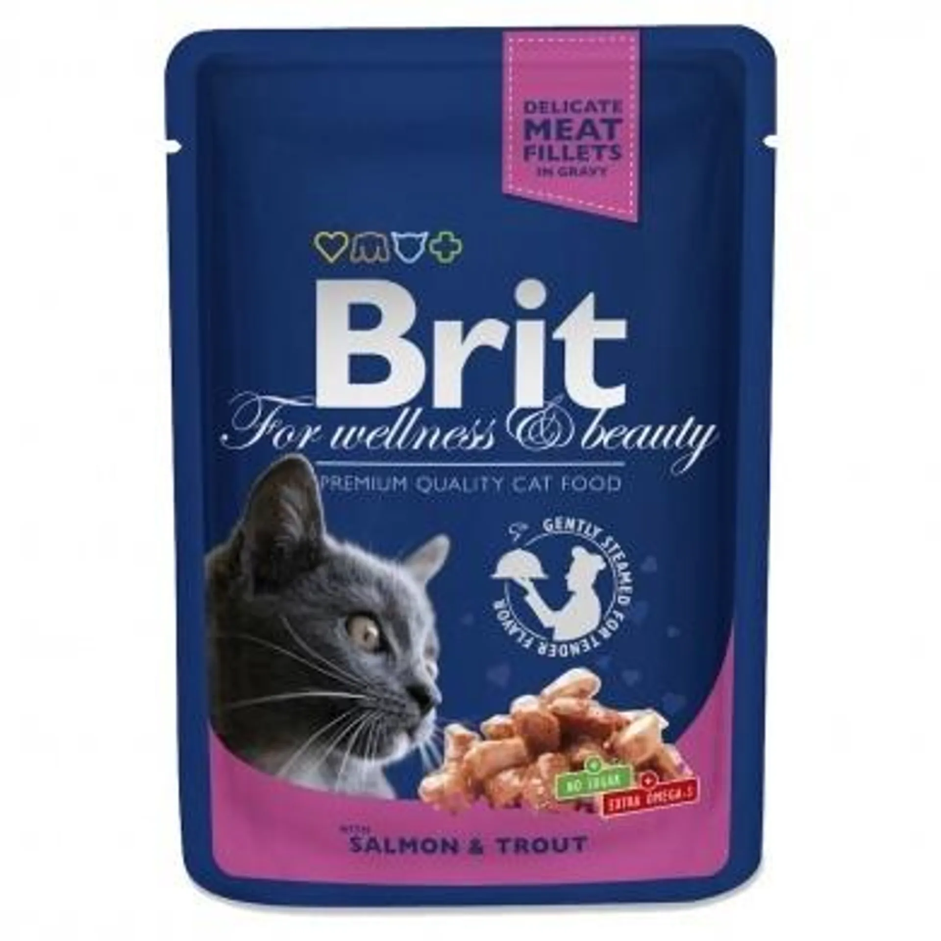 BRIT Premium Cat Salmon & Trout kaps.100g