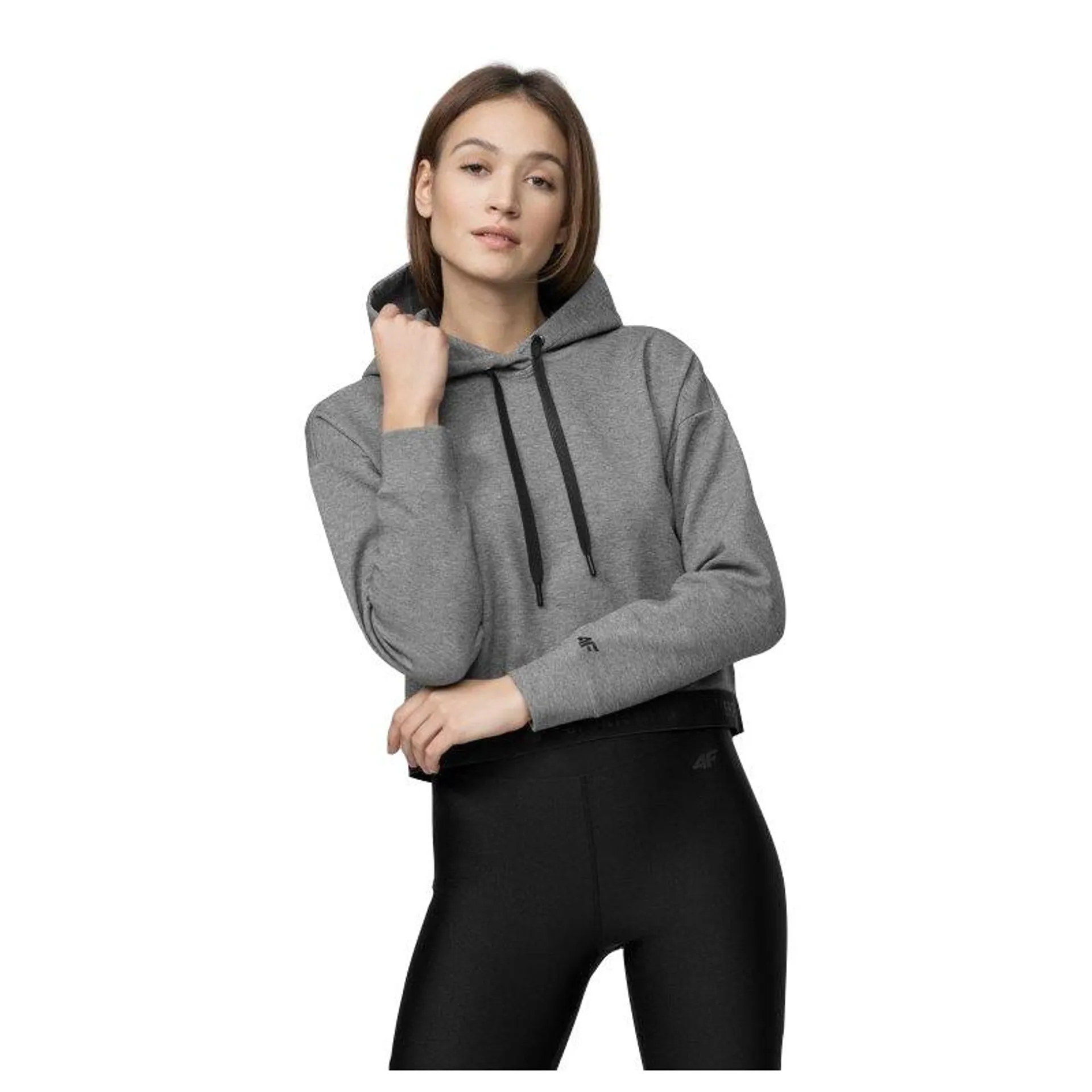 WOMENS SWEATSHIRT-H4L21-BLD011-24M-MIDDLE GREY MELANGE