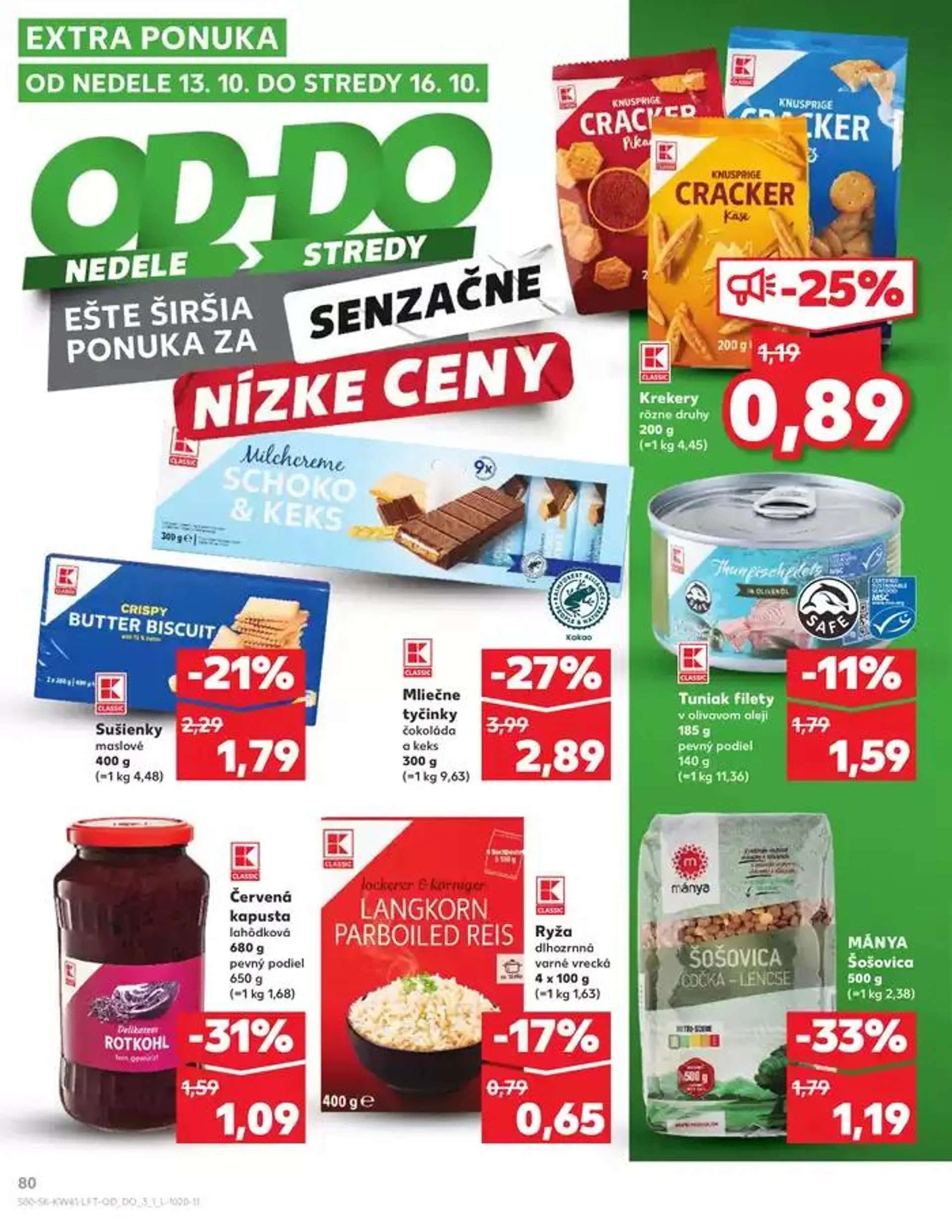 Leták: Skvelé zľavy na vybrané produkty od 10. októbra do 16. októbra 2024 - Prehľad Stránky 80