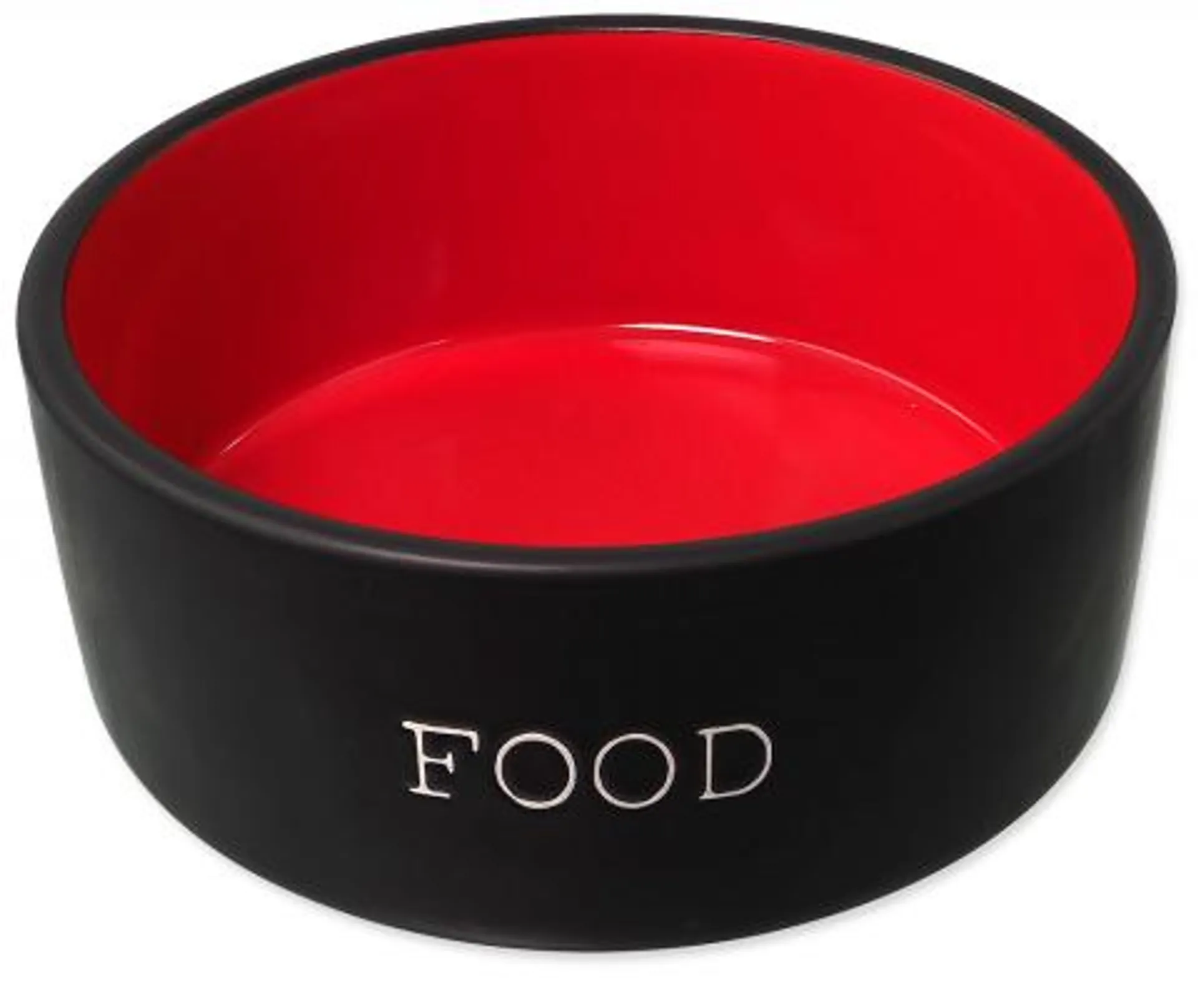 Dog Fantasy Food miska keramická 13x5 cm čierno/červená