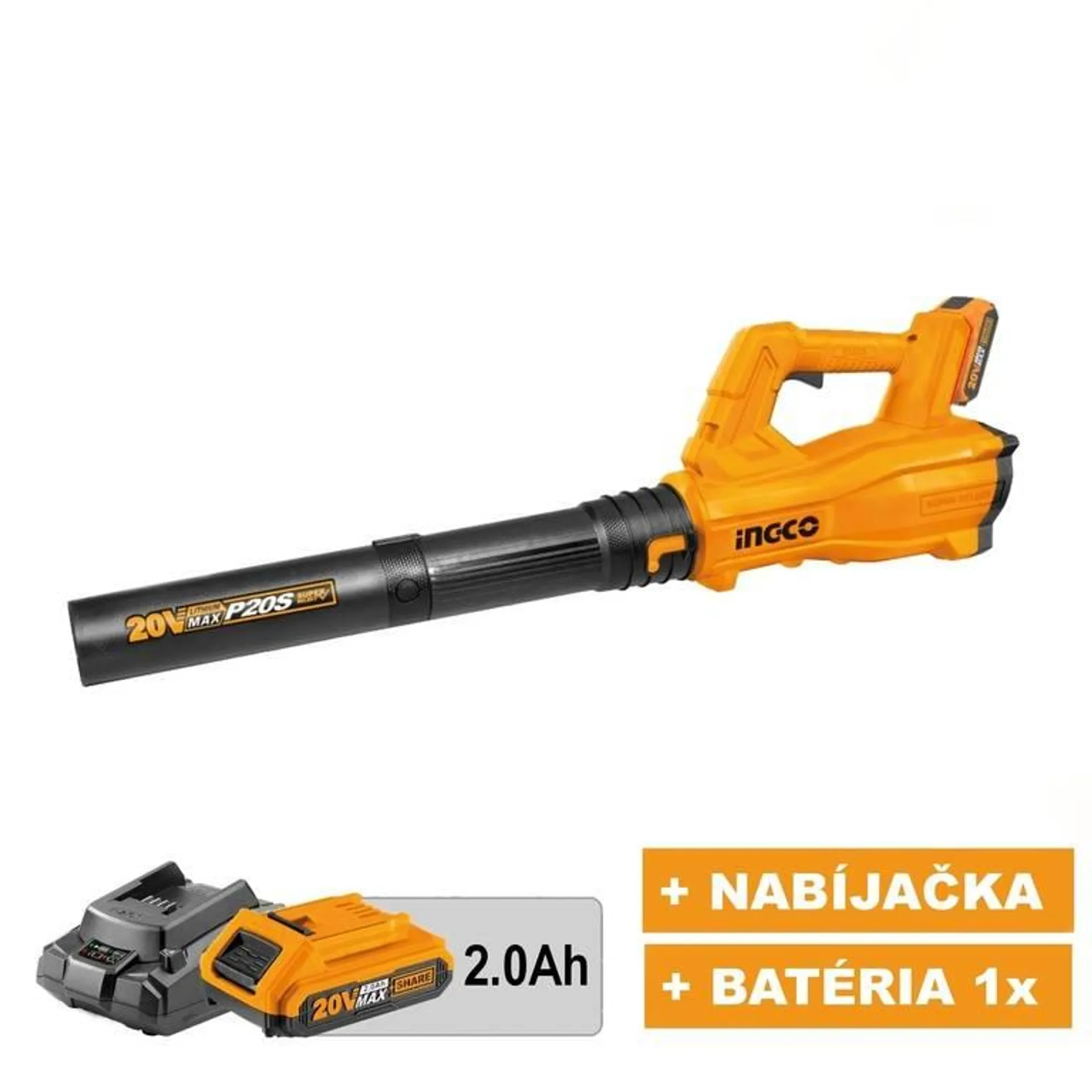 Fukár na lístie AKU záhradný CABLI203235E INGCO 20V KIT P20S