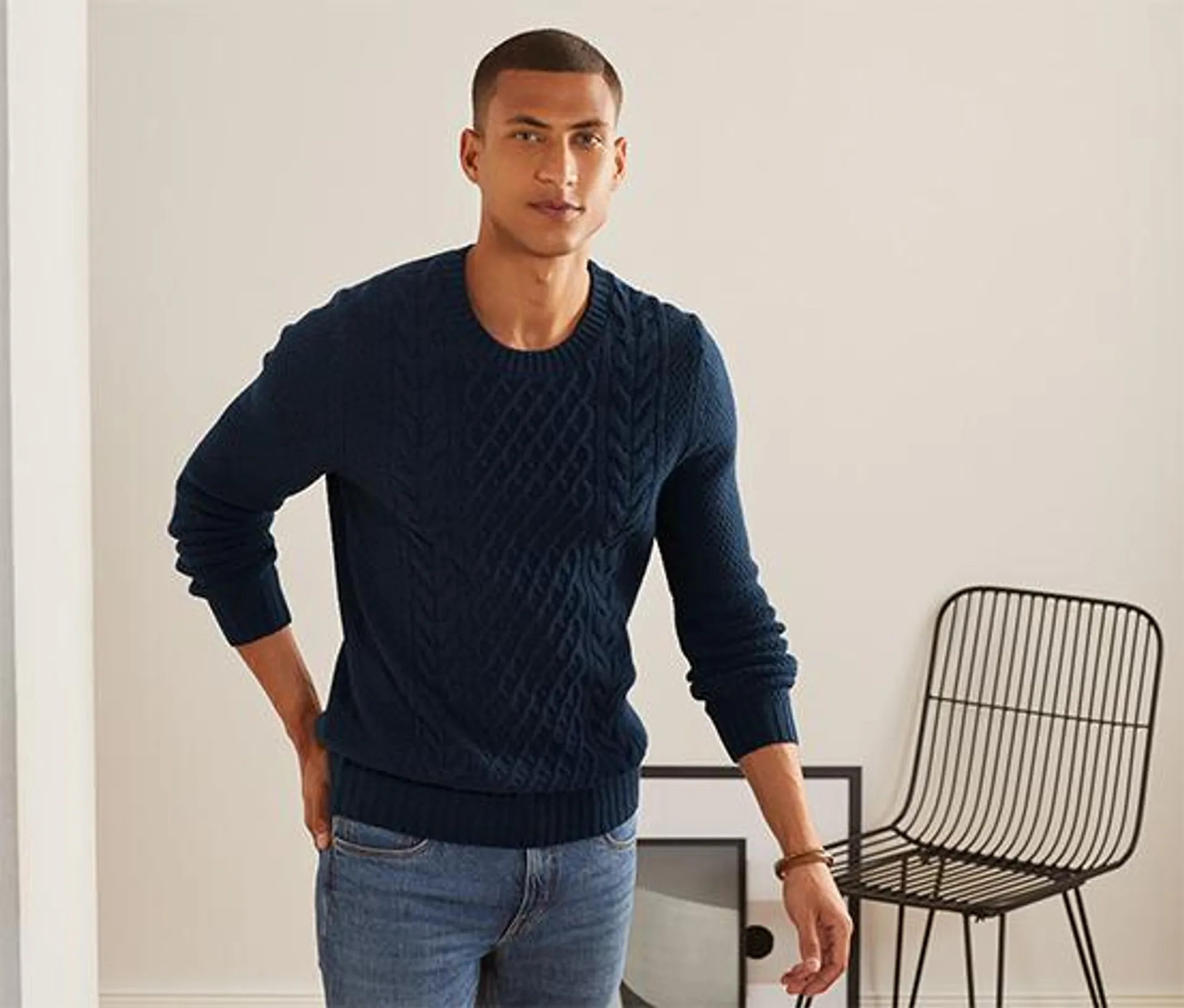 Strickpullover, dunkelblau