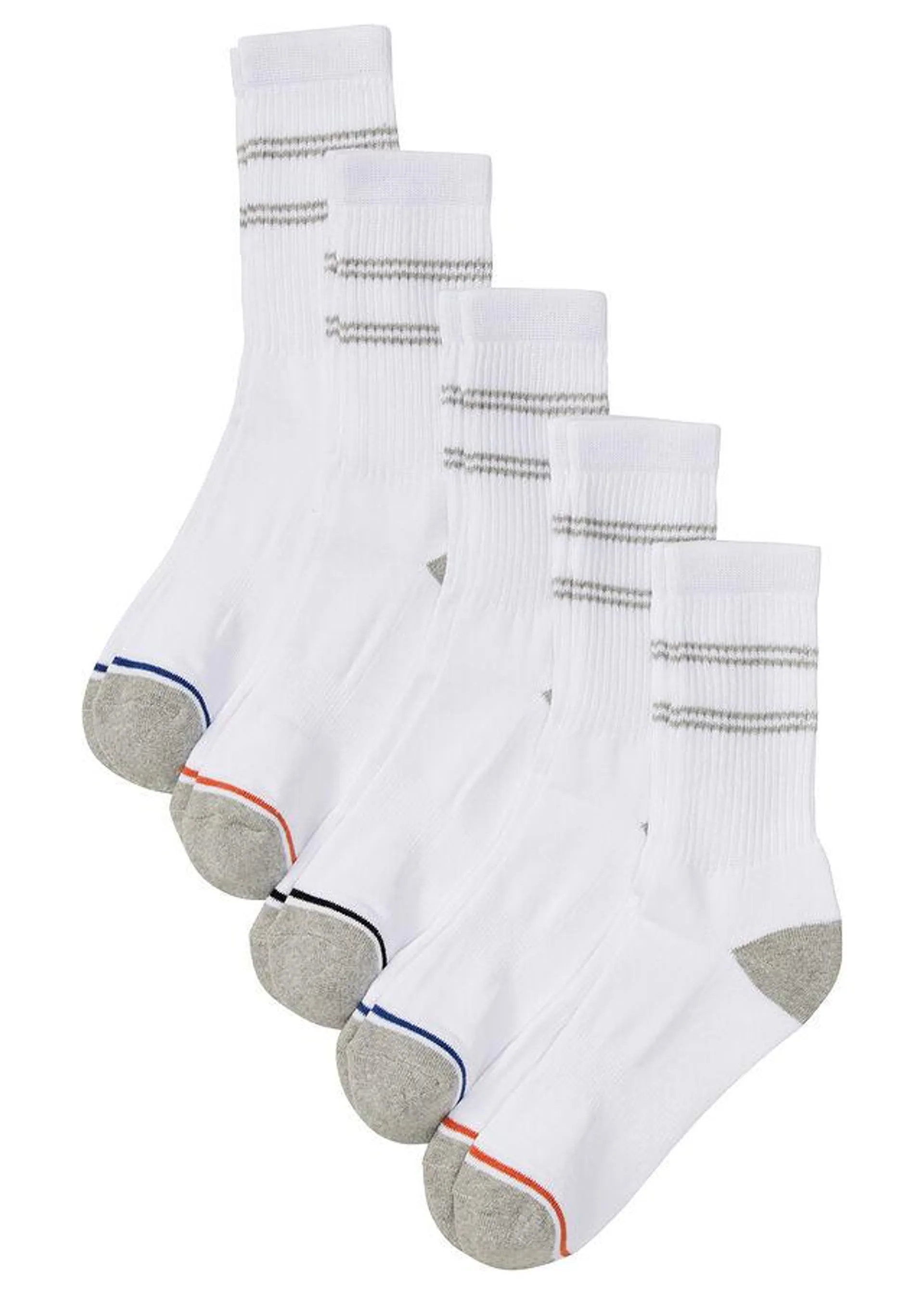 Tenisové ponožky (5 ks) s vnútorným froté na podrážke s bio bavlnou