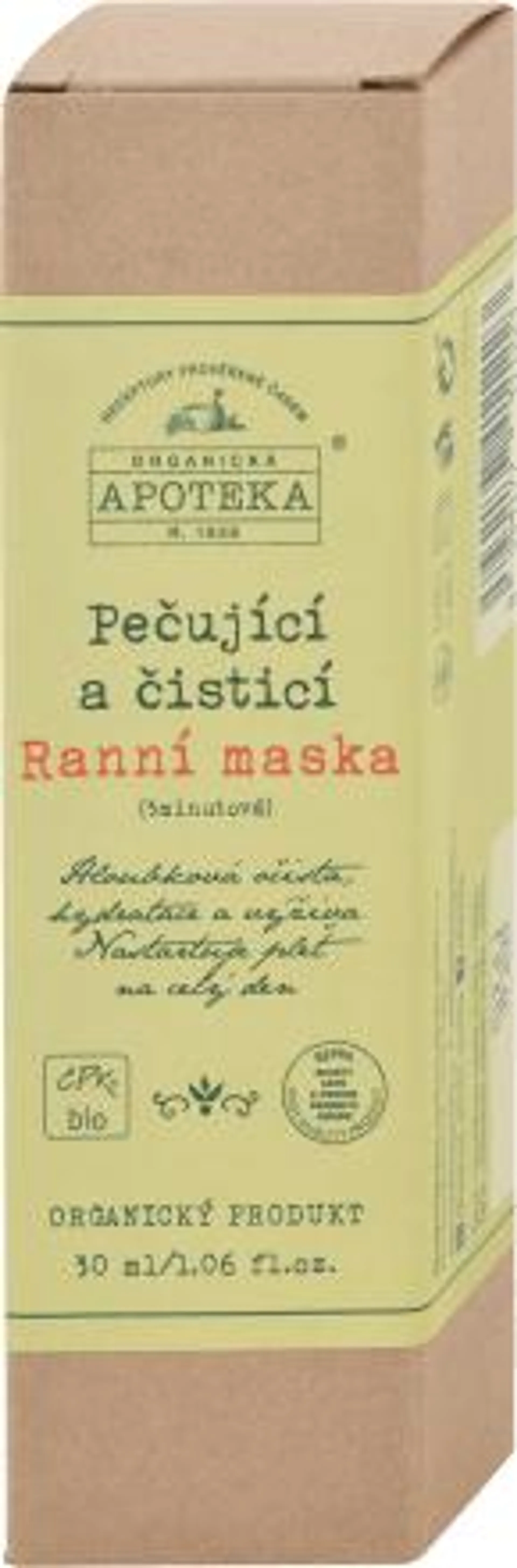 Ošetrujúca a čistiaca Ranní maska (3-minútová), 30 ml