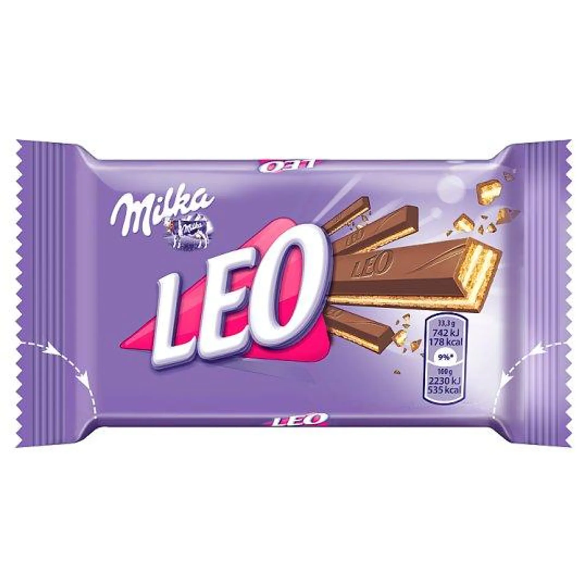 Milka tyčinka Leo s oblátkami z mliečnej čokolády 33 g