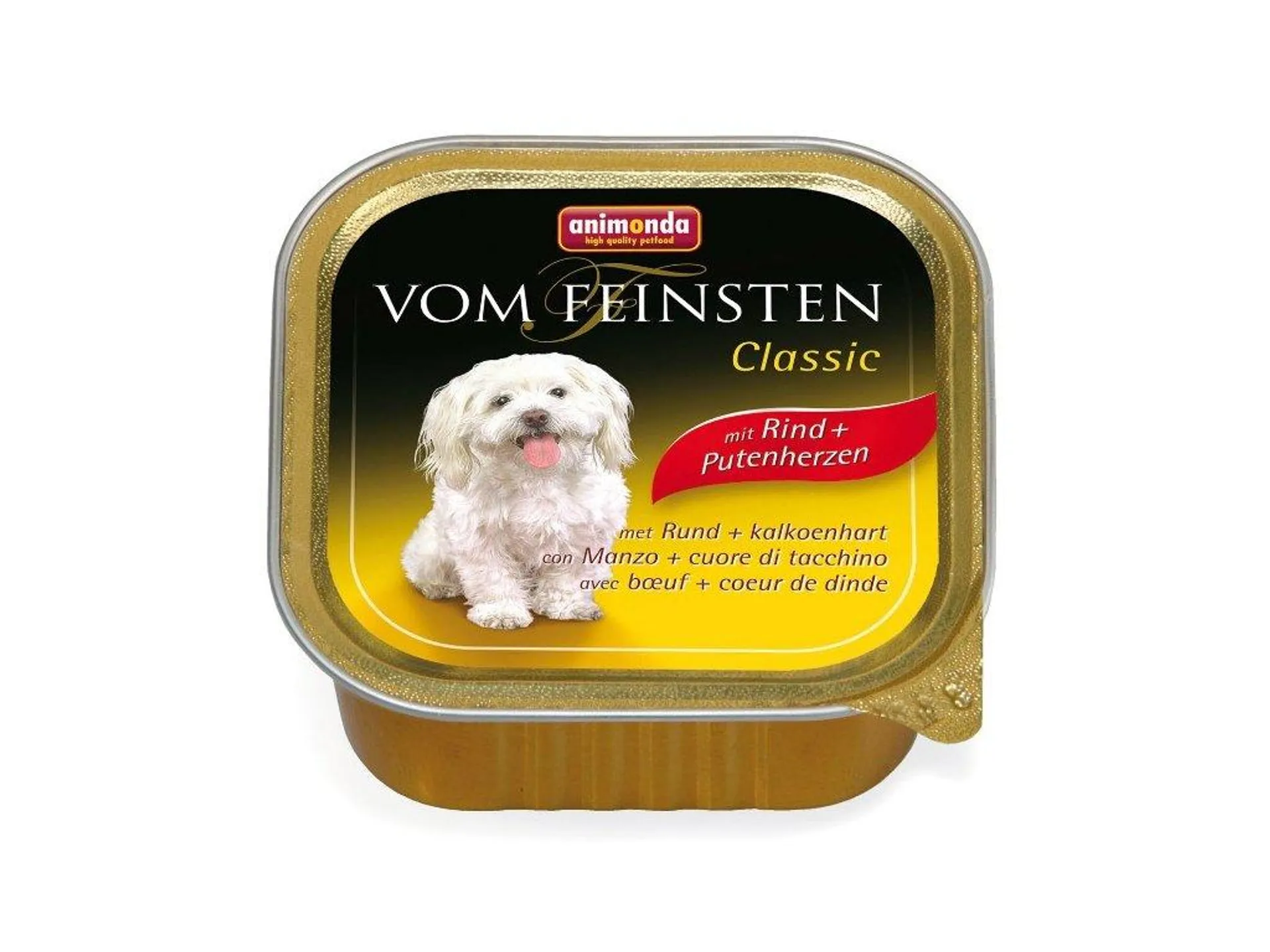 Animonda Vom Feinsten Classic paštéta pre psy hovädzie + morčacie srdce 150g