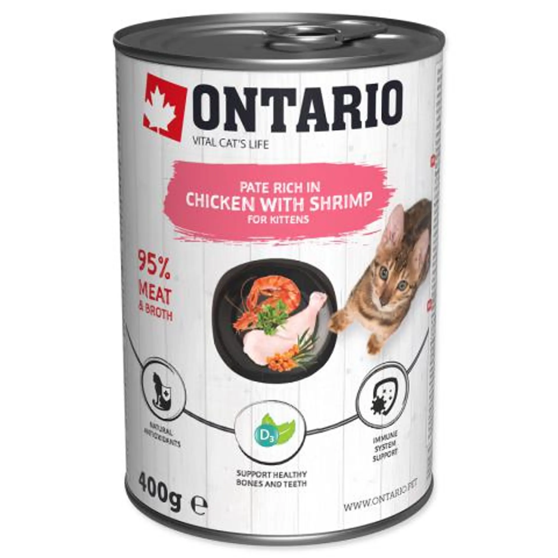 Ontario konzerva kuracie mäso s krevetami s rakytníkom 400 g