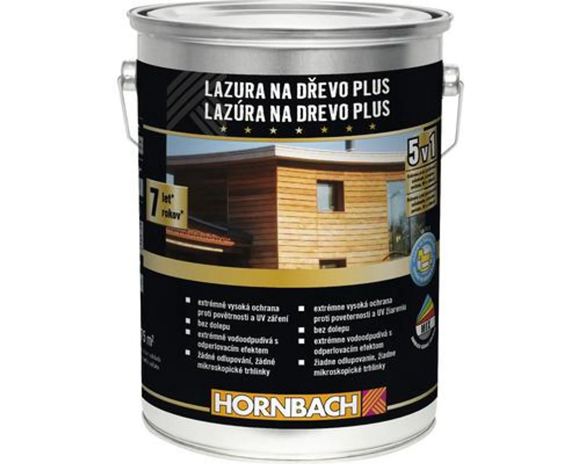 Lazúra na drevo Hornbach Plus 5 l orech