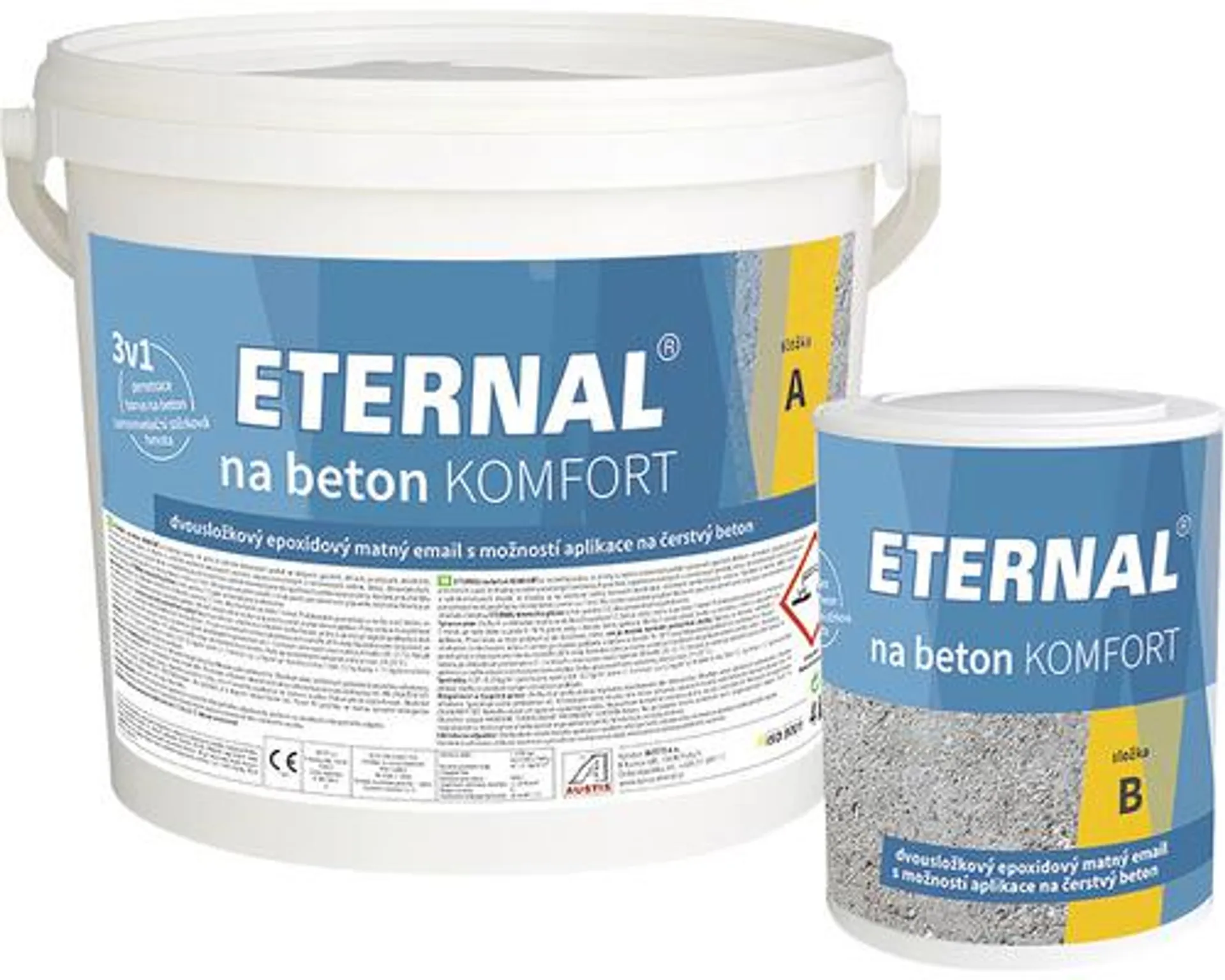 ETERNAL na beton KOMFORT A+B, sivý 4,8 kg