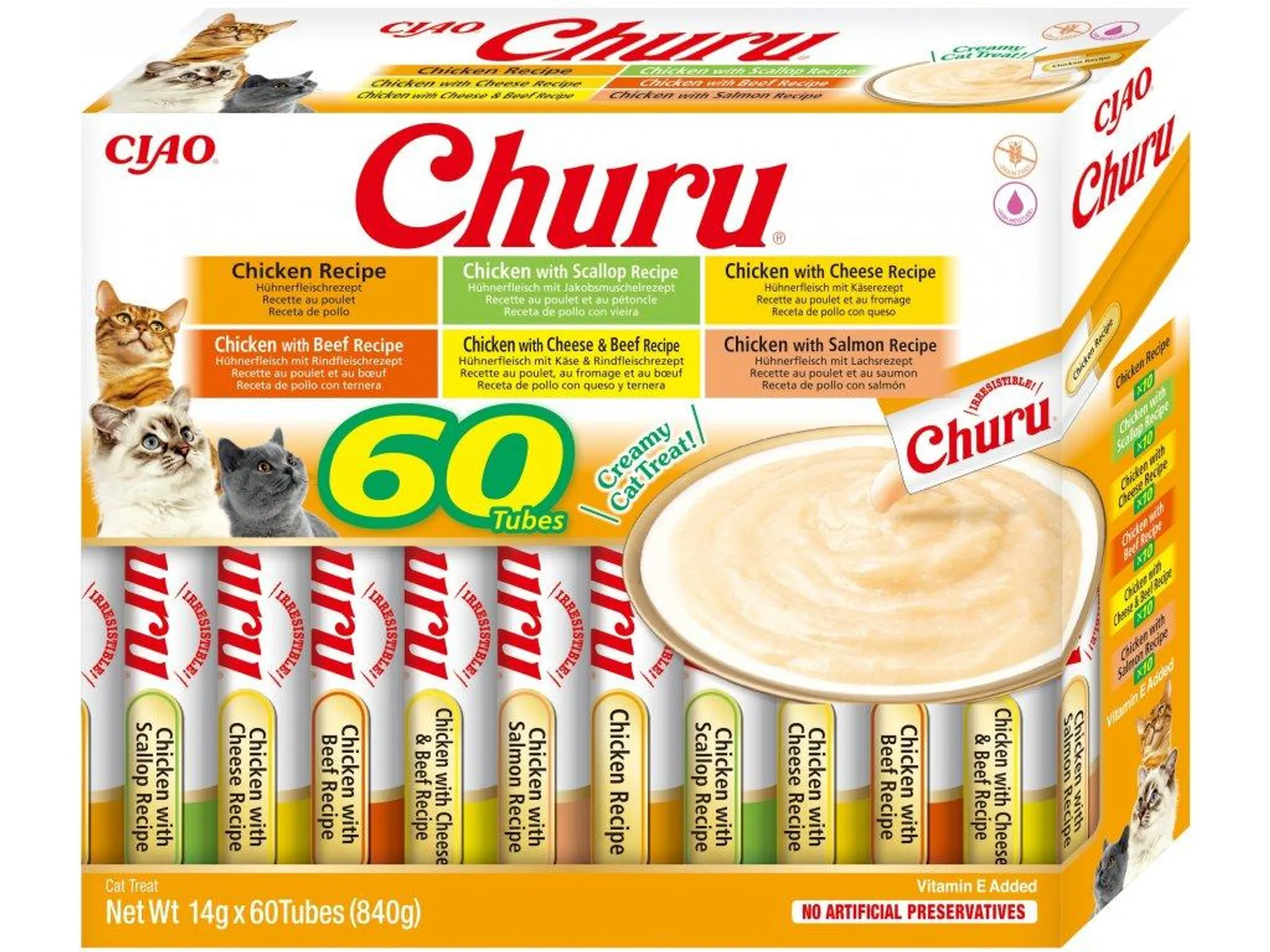 Churu cat mäsové pyré mix - kura 840g (BAL.)