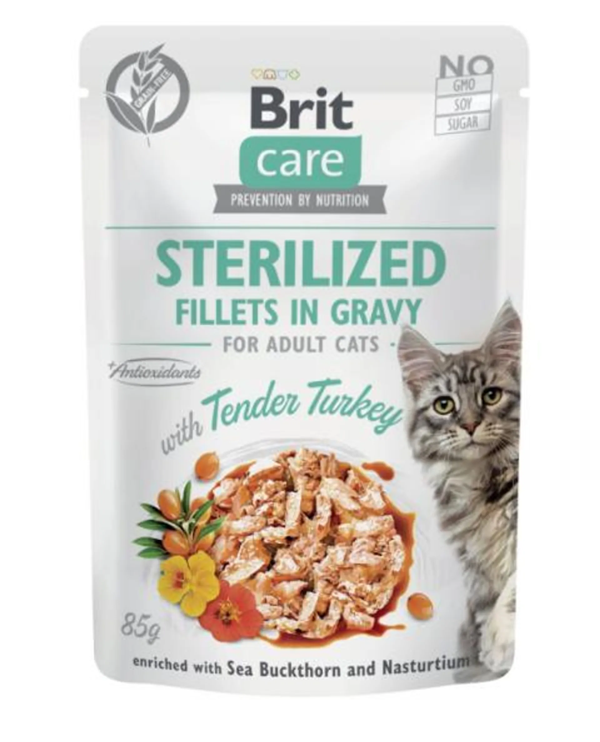 Brit Care kapsička steril. filet v omáčke morka 85 g