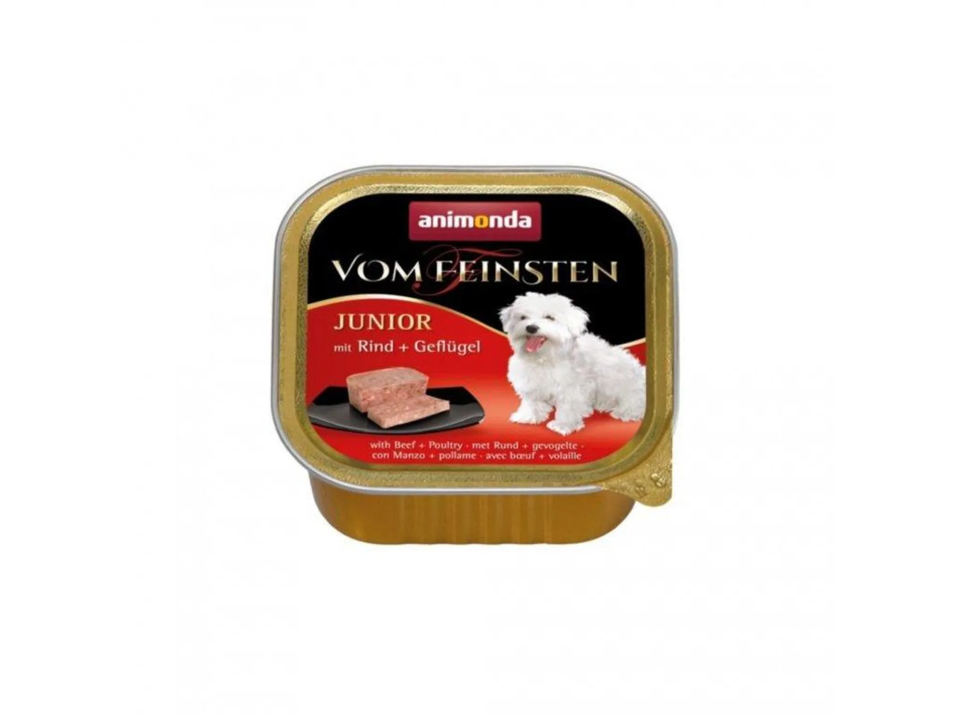 Animonda Vom Feinsten Junior paštéta pre psy hovädzie + hydinové 150 g