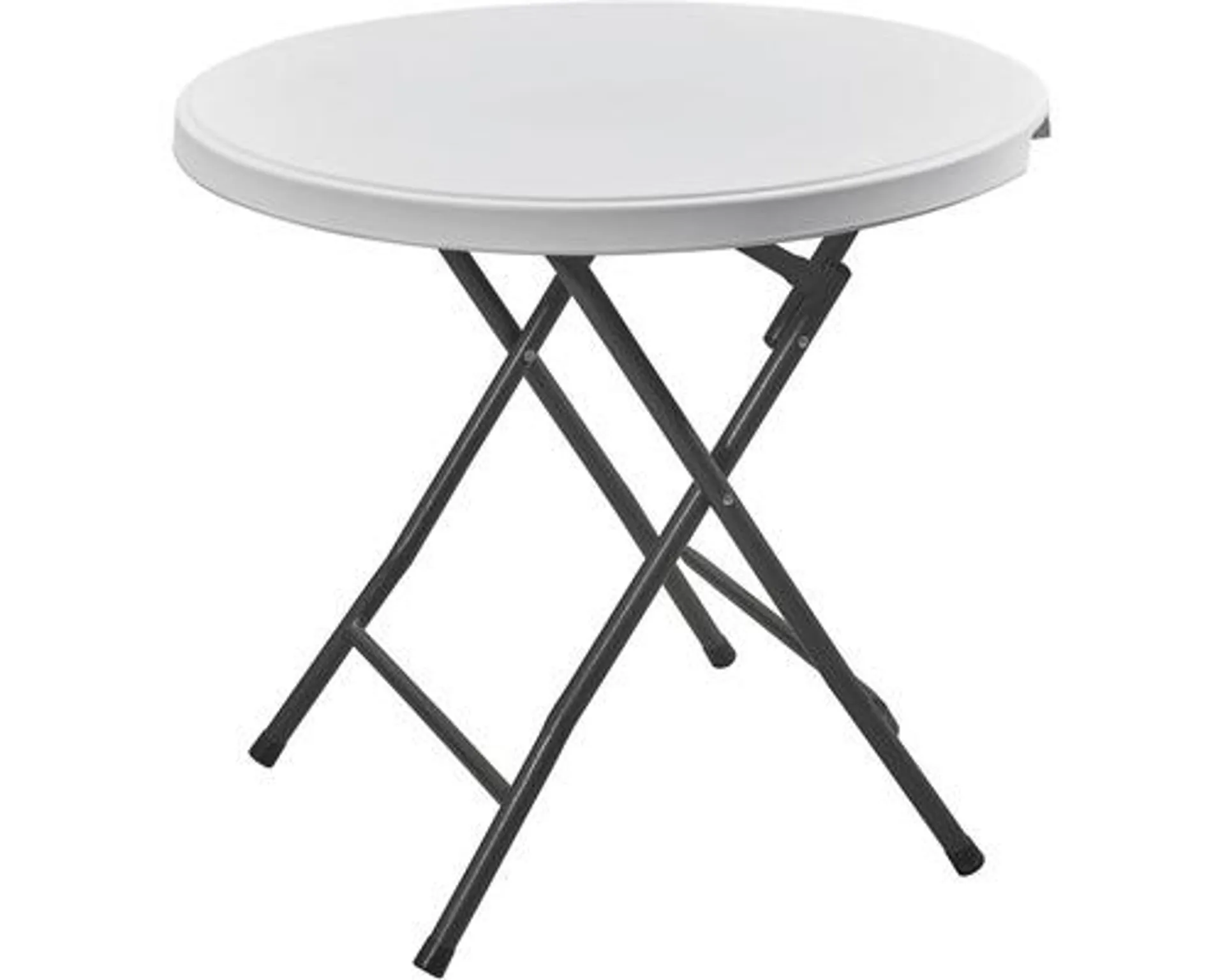 Stôl cateringový skladací Ø 80 cm biely