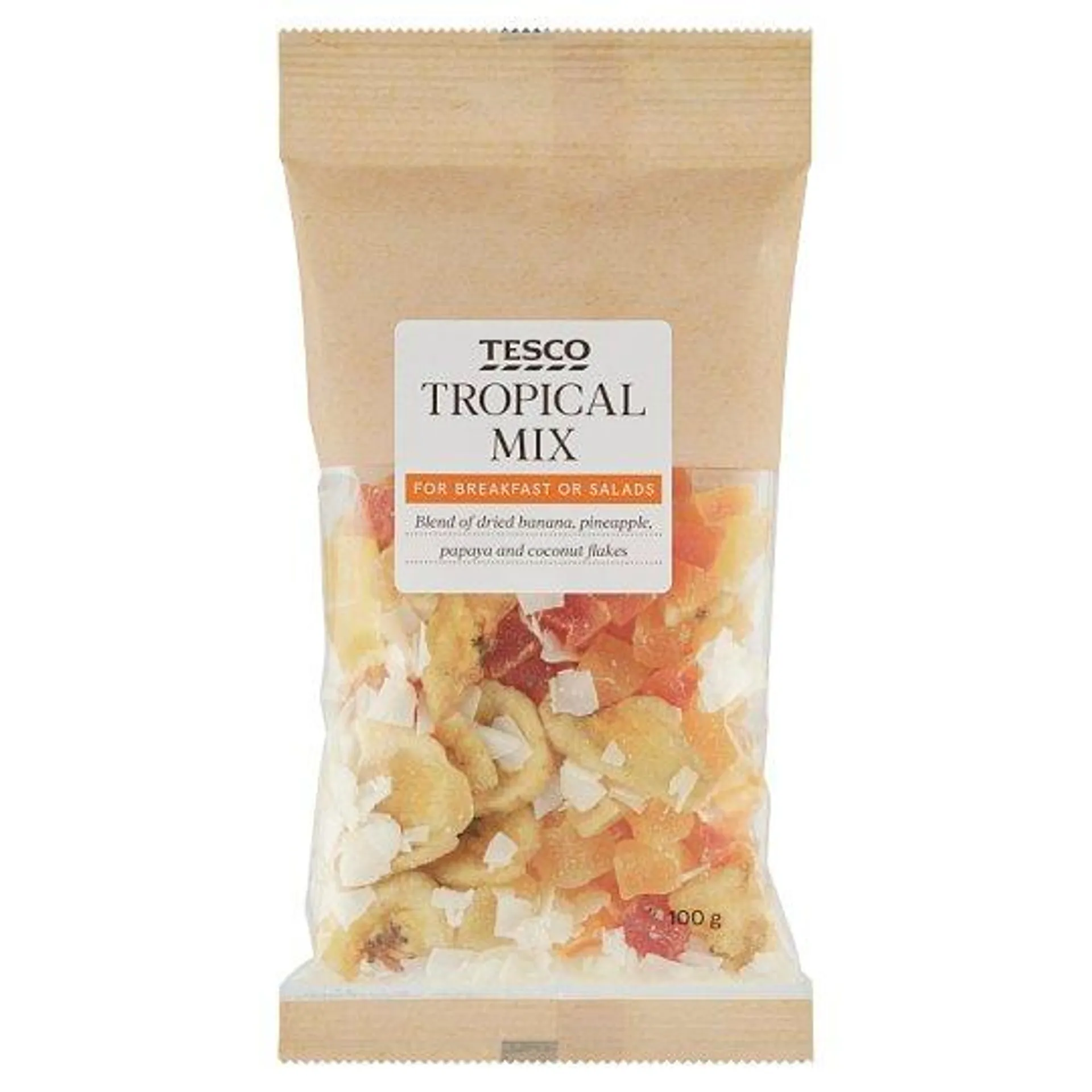 Tesco Zmes spracovaného ovocia a kokosu 100 g