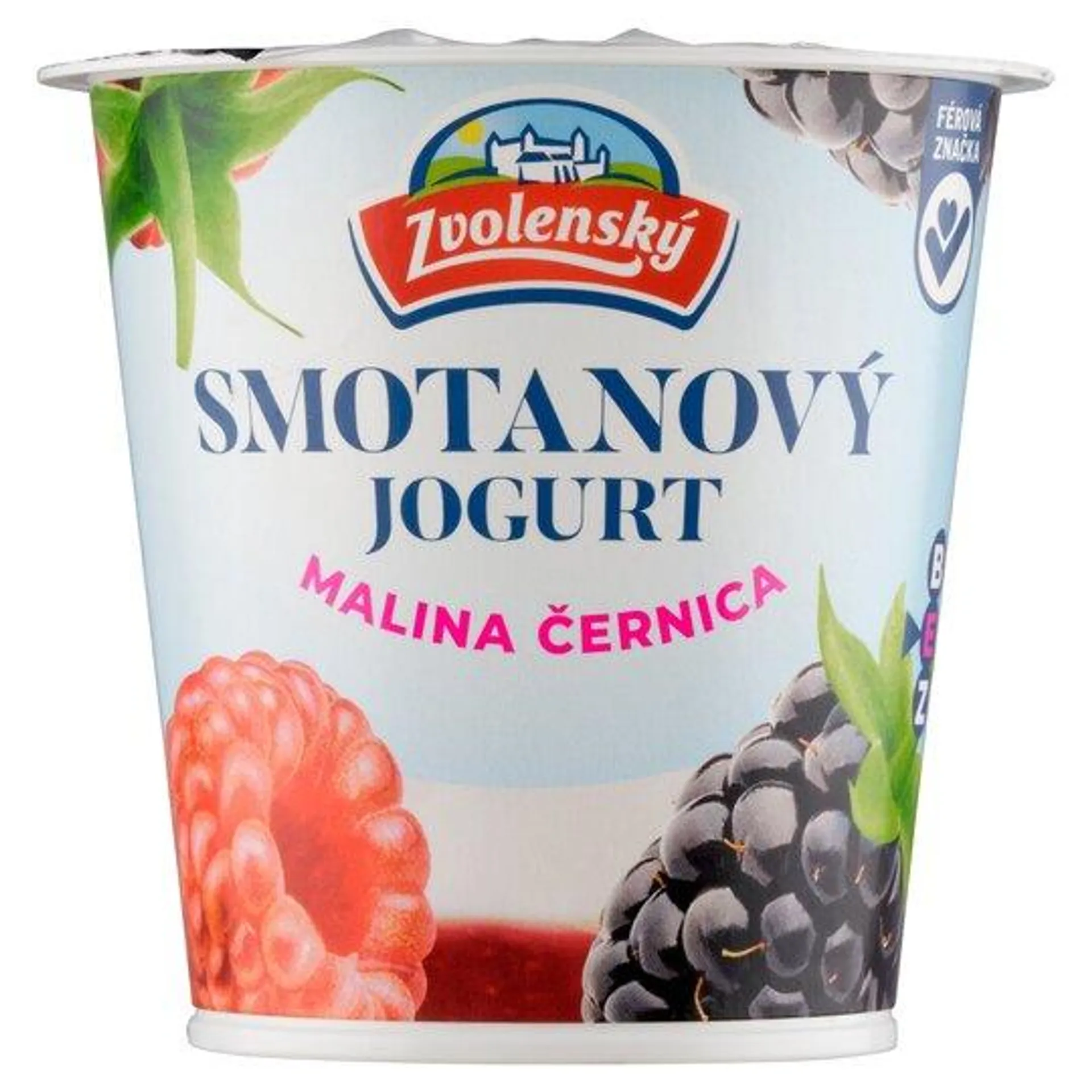 Zvolenský Smotanový jogurt malina černica 145 g