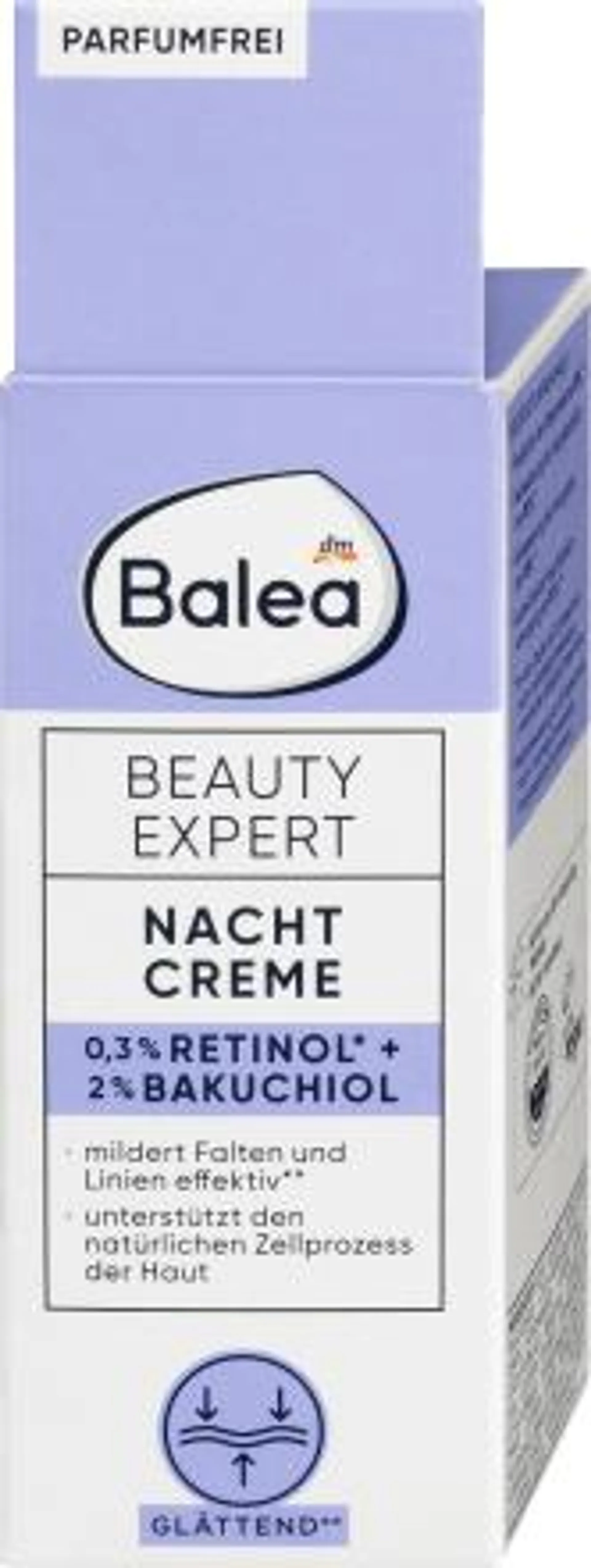 Nočný krém Beauty Expert s 0,3 % Retinol + 2 % Bakuchiol, 30 ml