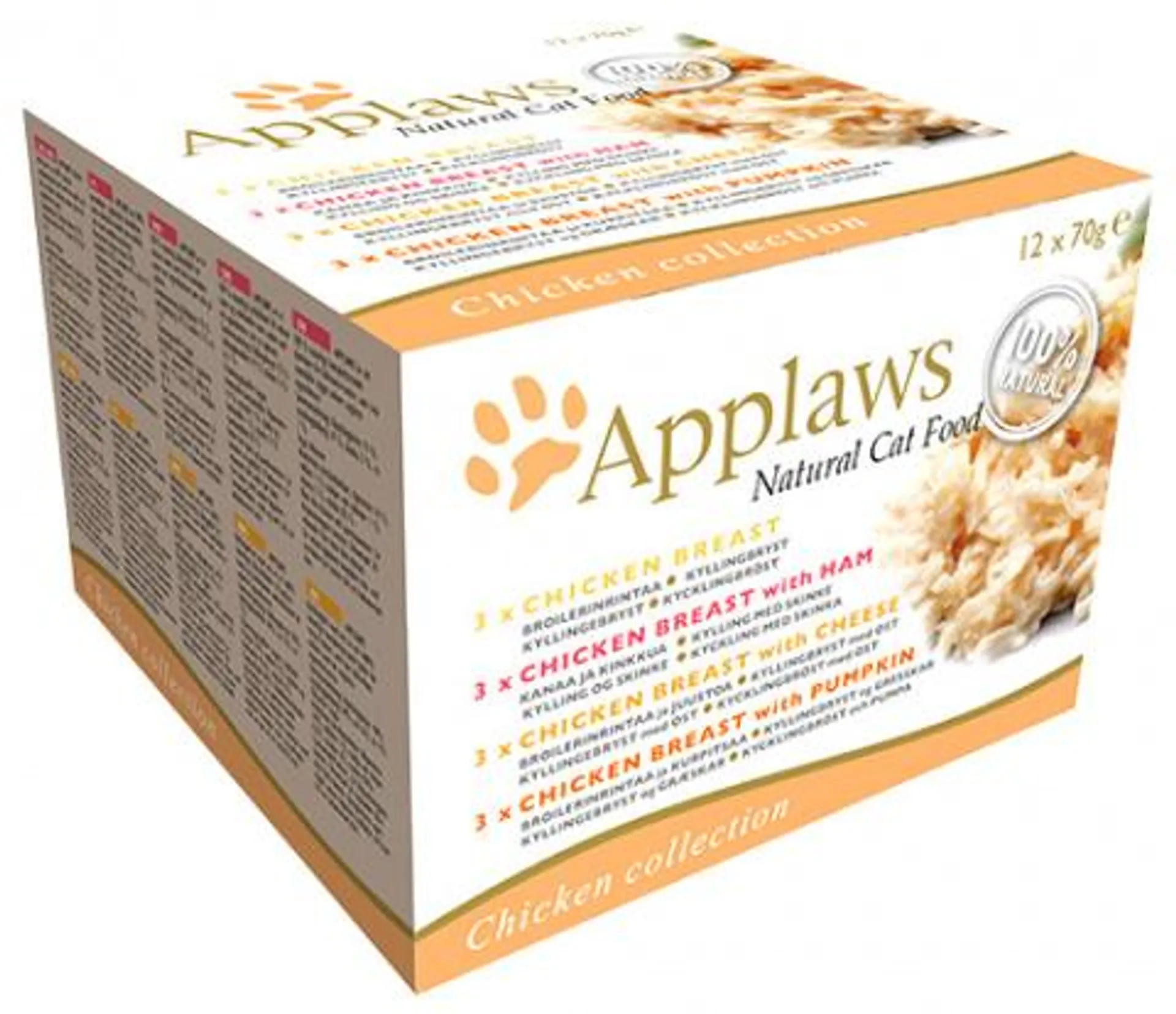 Konzervy APPLAWS Cat Chicken Selection multipack 12 x 70g