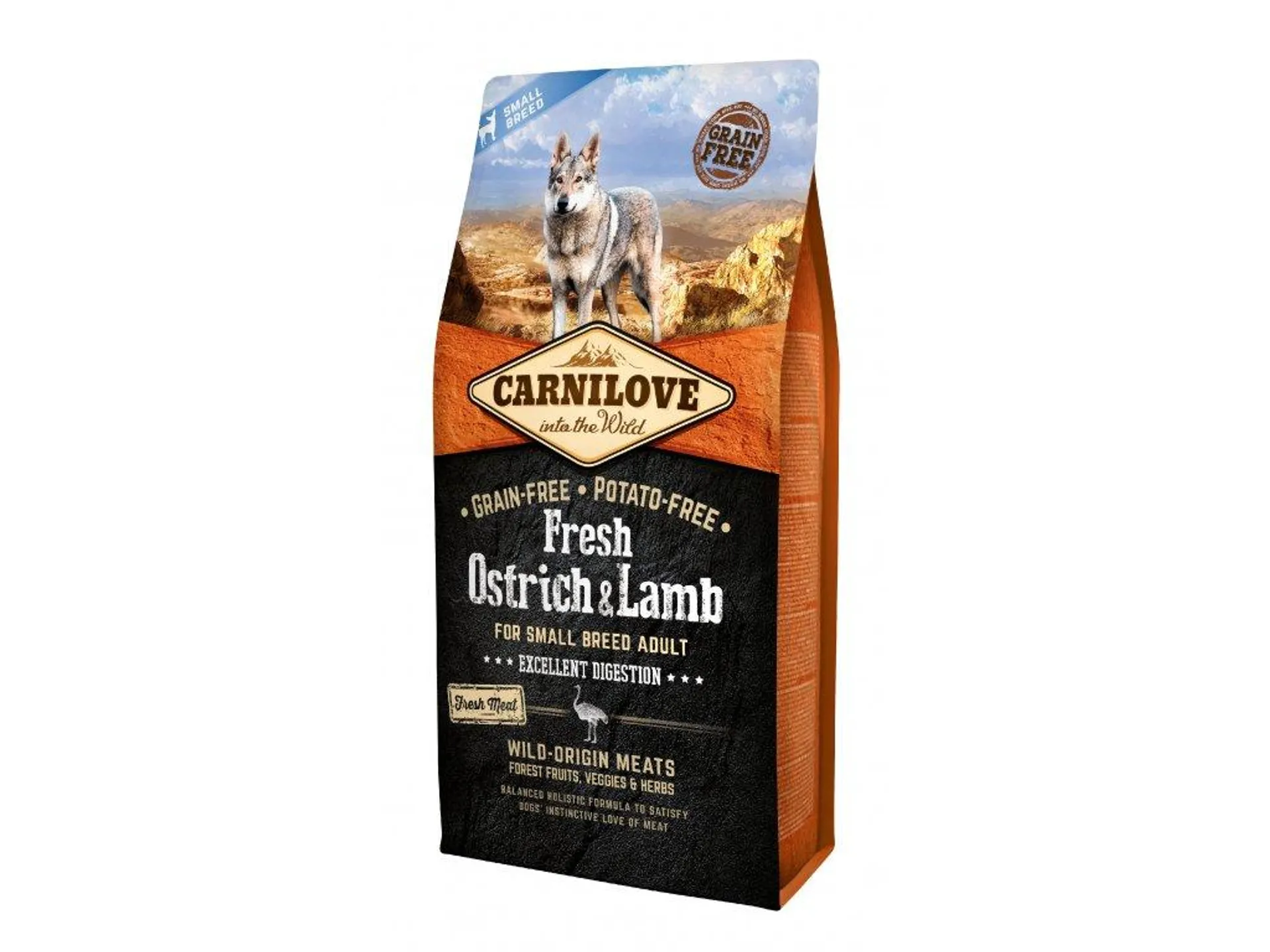 Carnilove Dog Fresh Ostrich & Lamb for small breed 6 kg