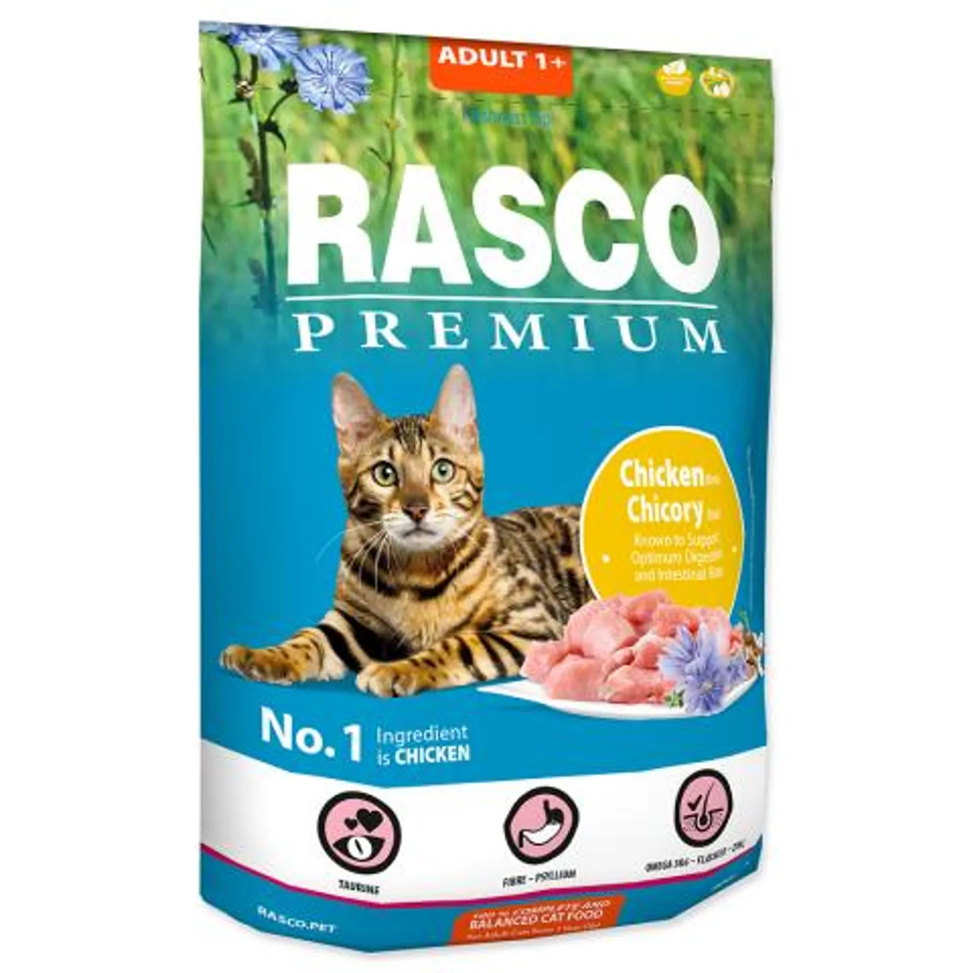 Rasco Premium Cat Adult kura a čakanka 400 g