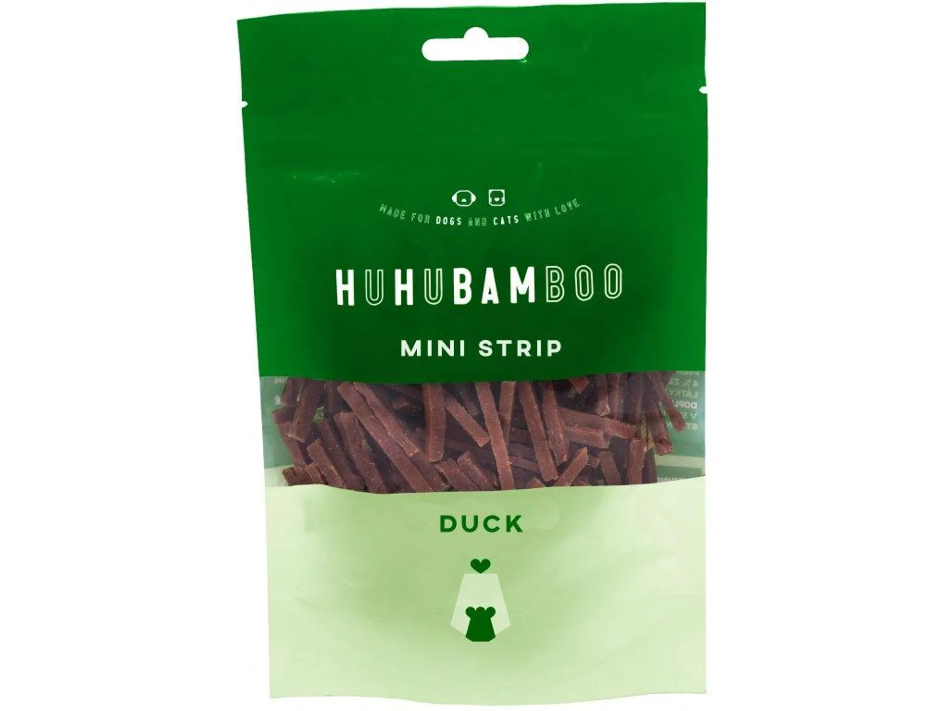 Huhubamboo kachní mini prúžky 75g