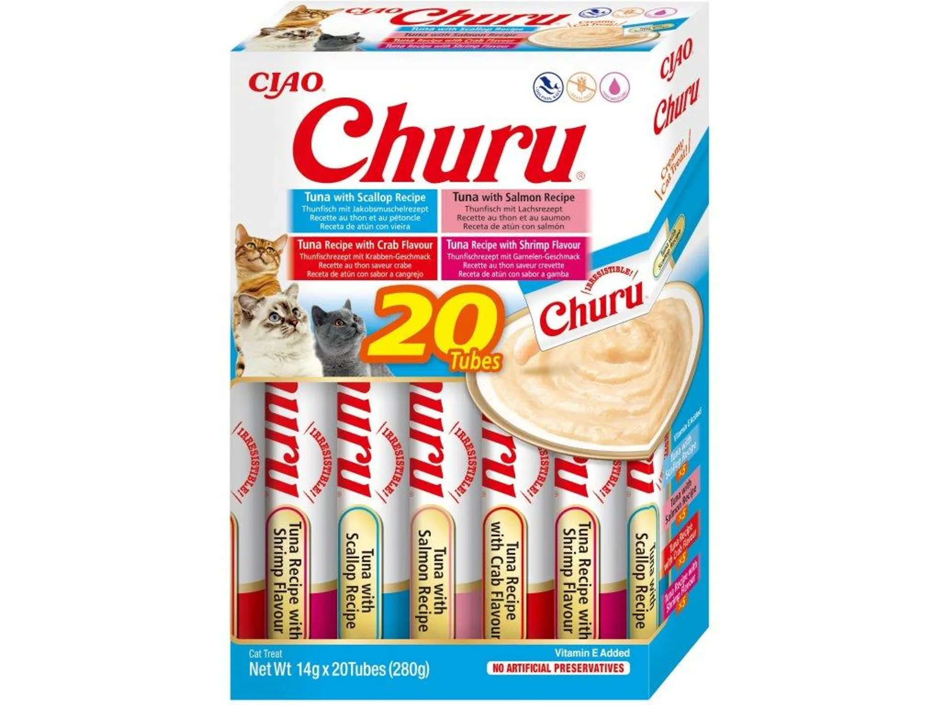 Churu cat mäsové pyré mix - tuniak, morské plody 280g (BAL.)