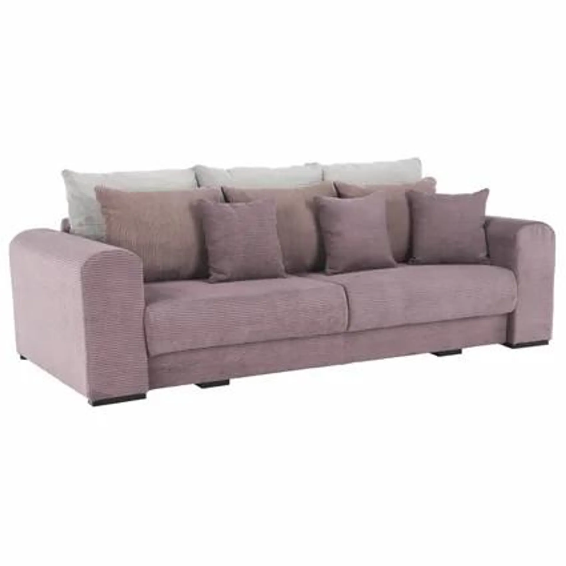 Extra priestranná pohovka, fialová/staroružová/béžová, GILEN BIG SOFA