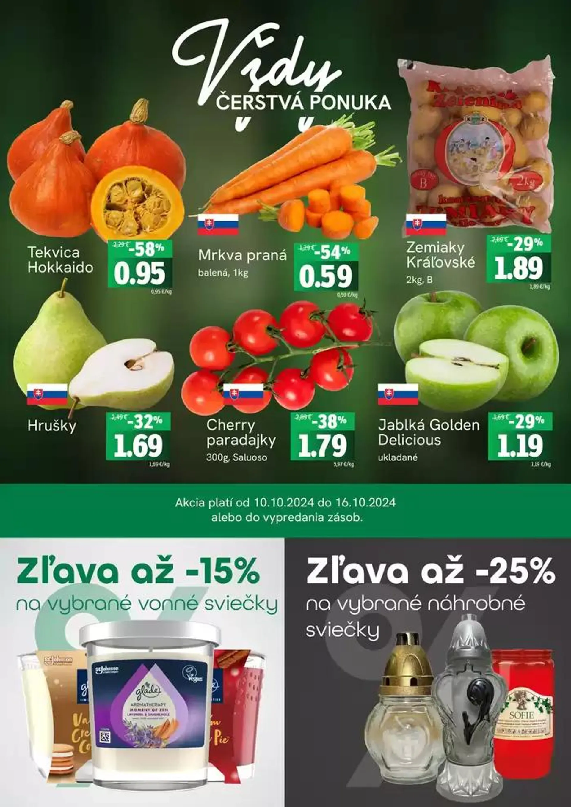 Leták: Týždenná akcia FRESH Plus od 10. októbra do 16. októbra 2024 - Prehľad Stránky 2