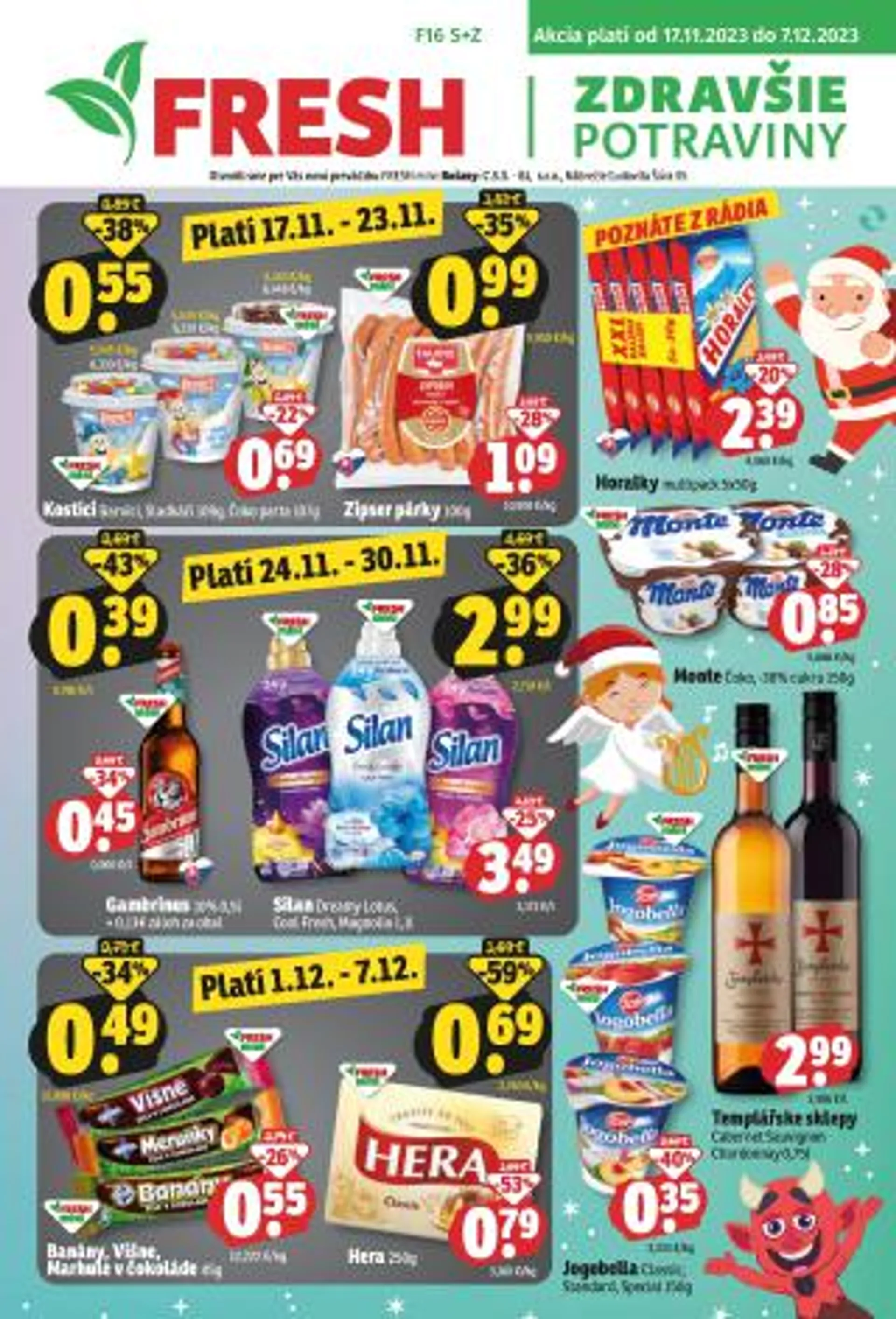 Fresh leták - Stredné a západné Slovensko
