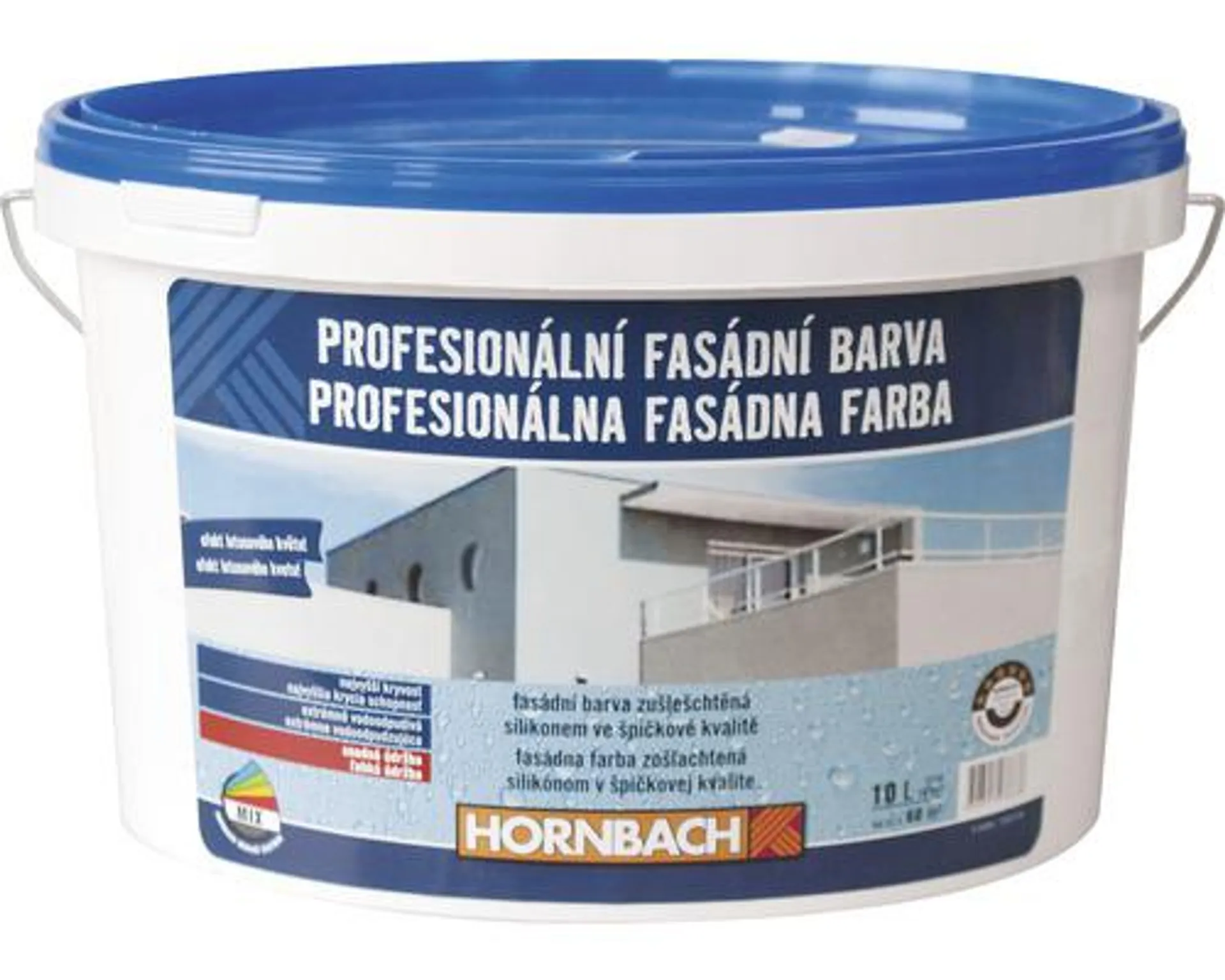 Silikónová fasádna farba Hornbach biela 10 l