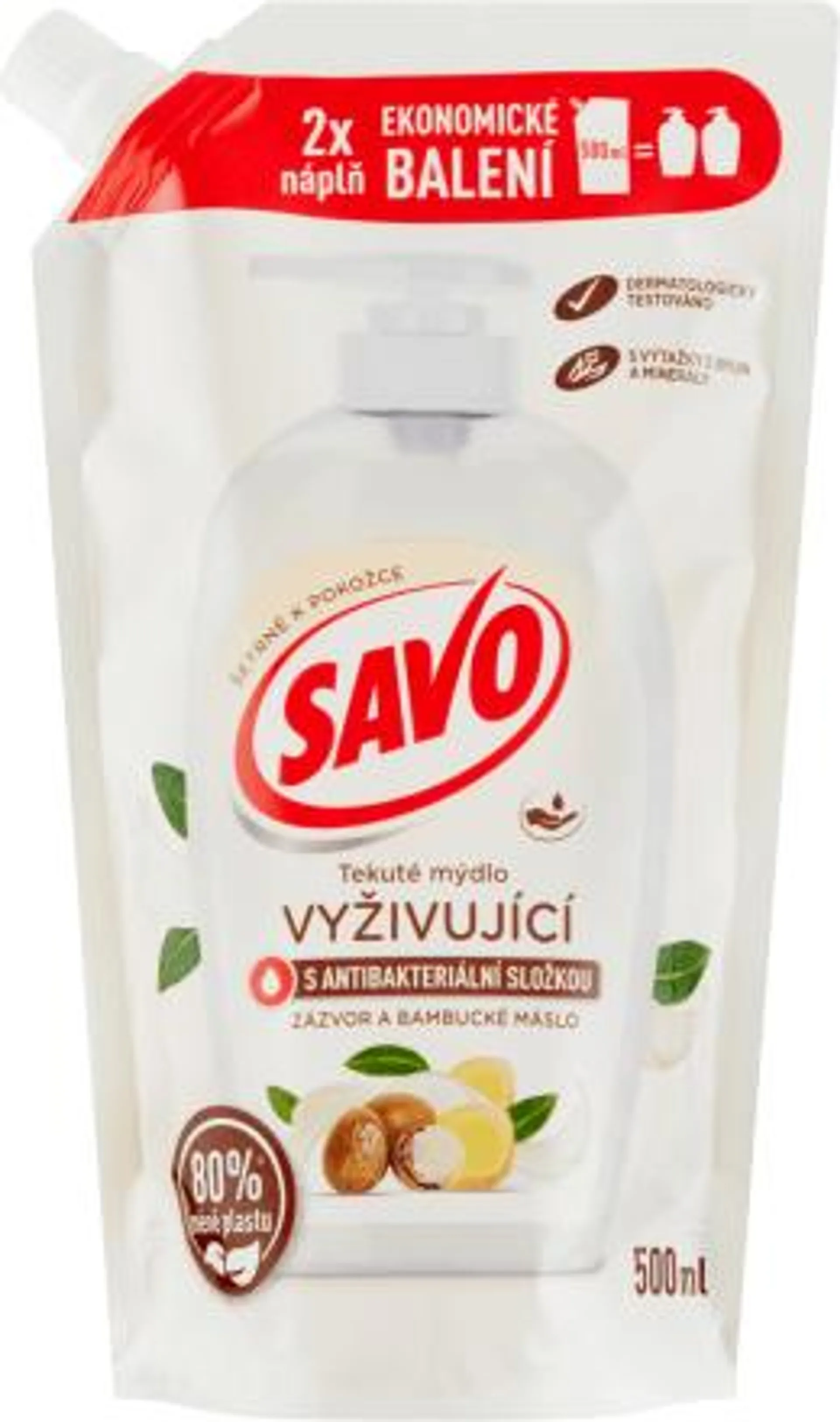 Tekuté mydlo vyživujúce s antibakteriálnou zložkou - náplň, 500 ml