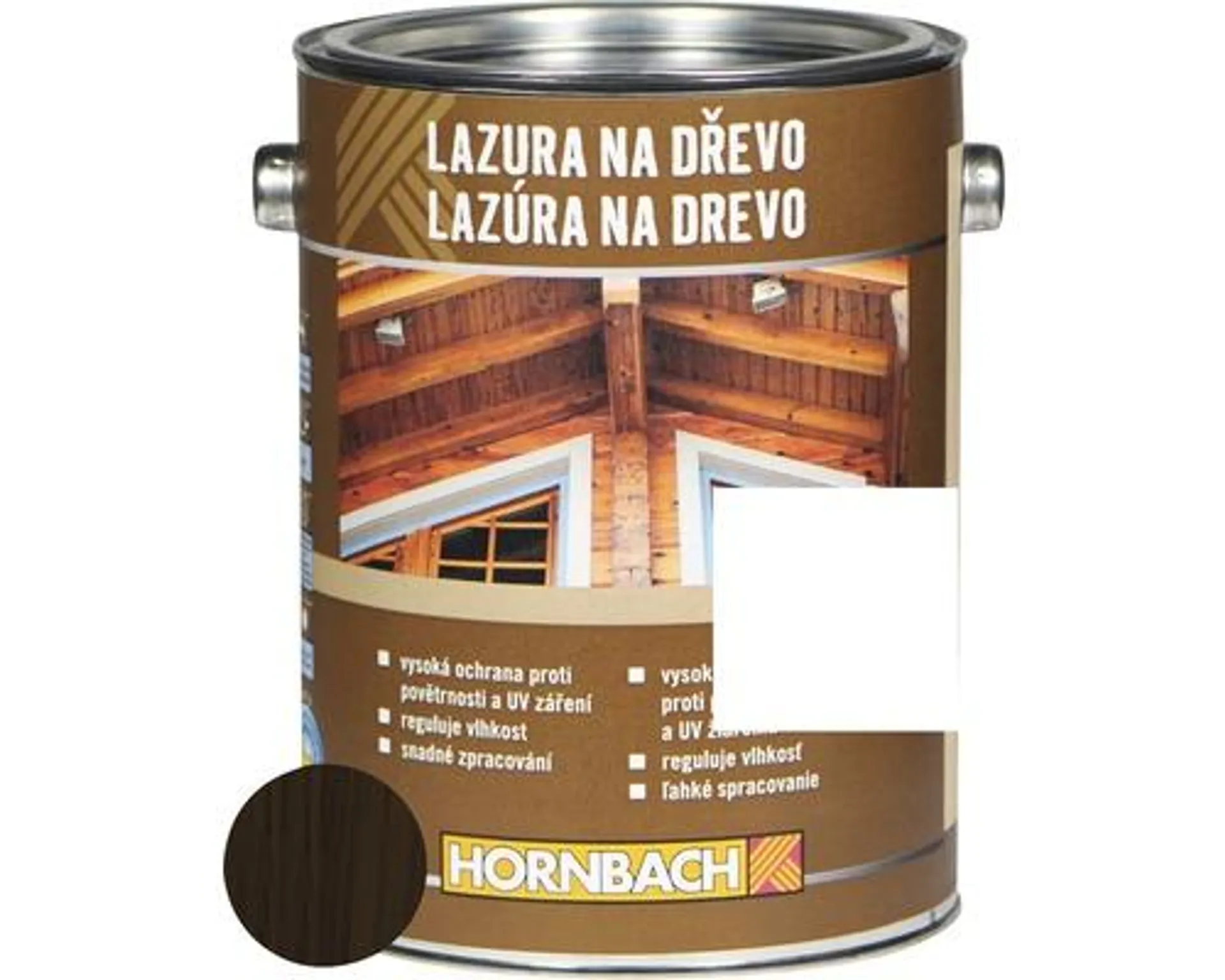 Univerzálna lazúra na drevo Hornbach, palisander 2,5 l