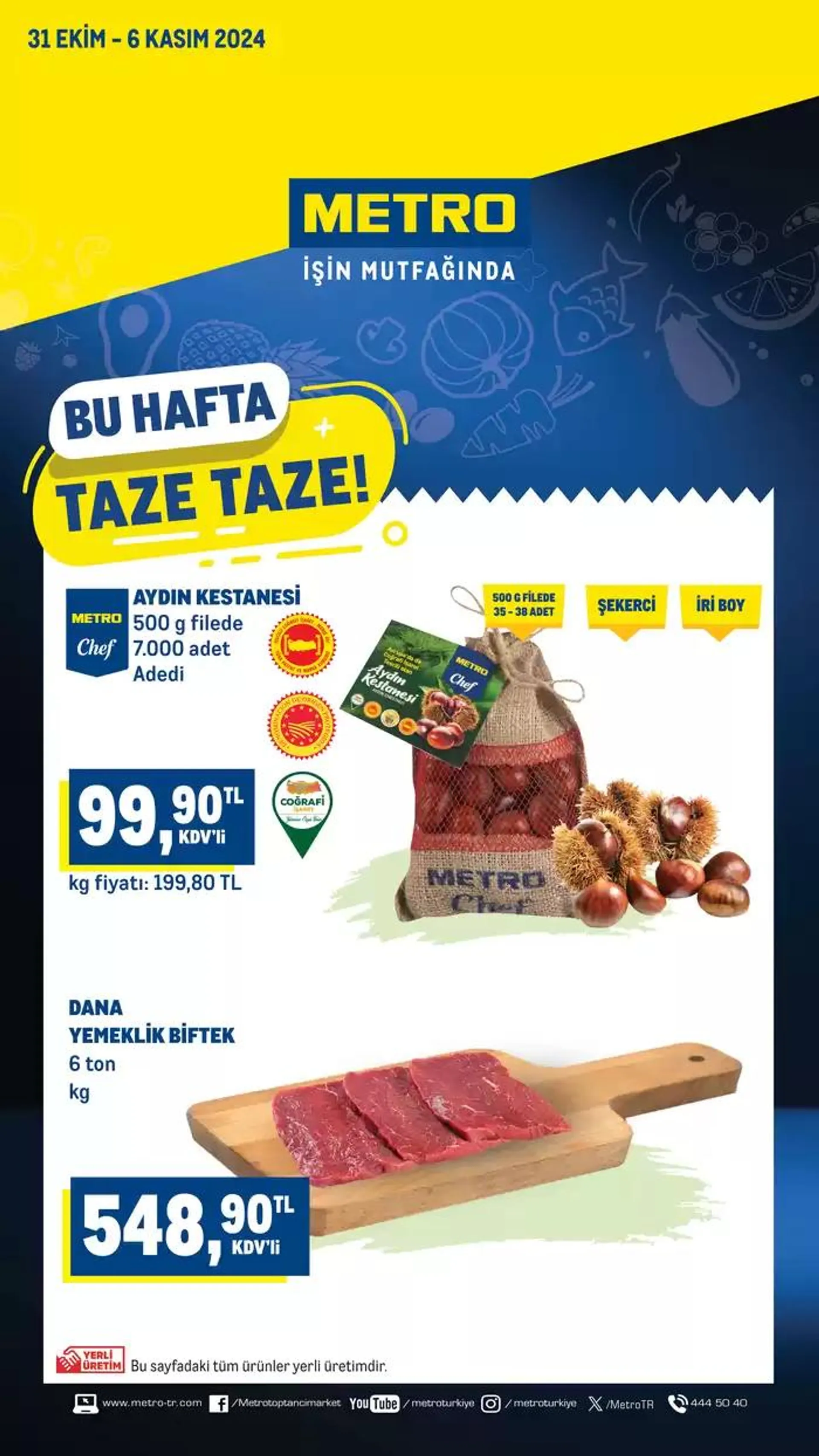 Katalog Taze Ürünler 31 Ekim - 6 Kasım 2024 - aktüel Sayfa 1