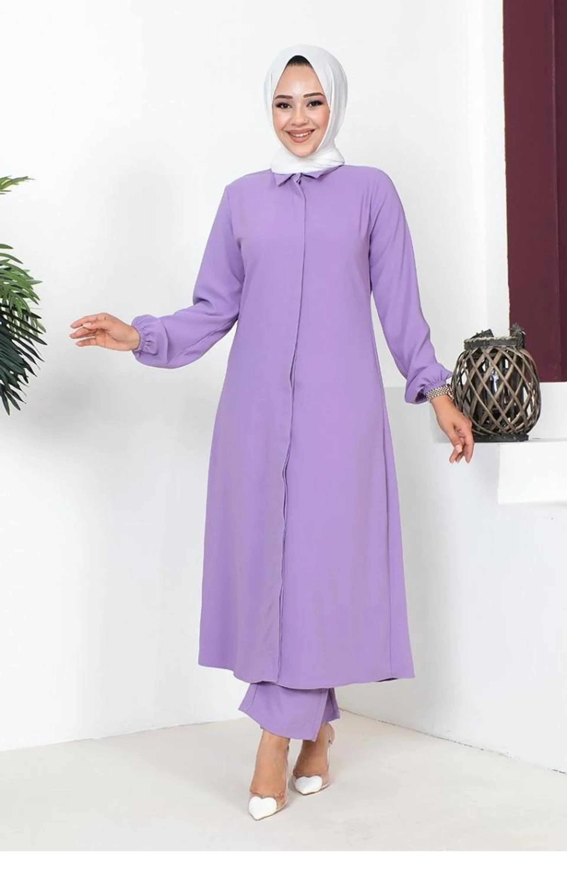 Aerobin Long Hijab Suit 0330A-01 Lilac 0330A-01