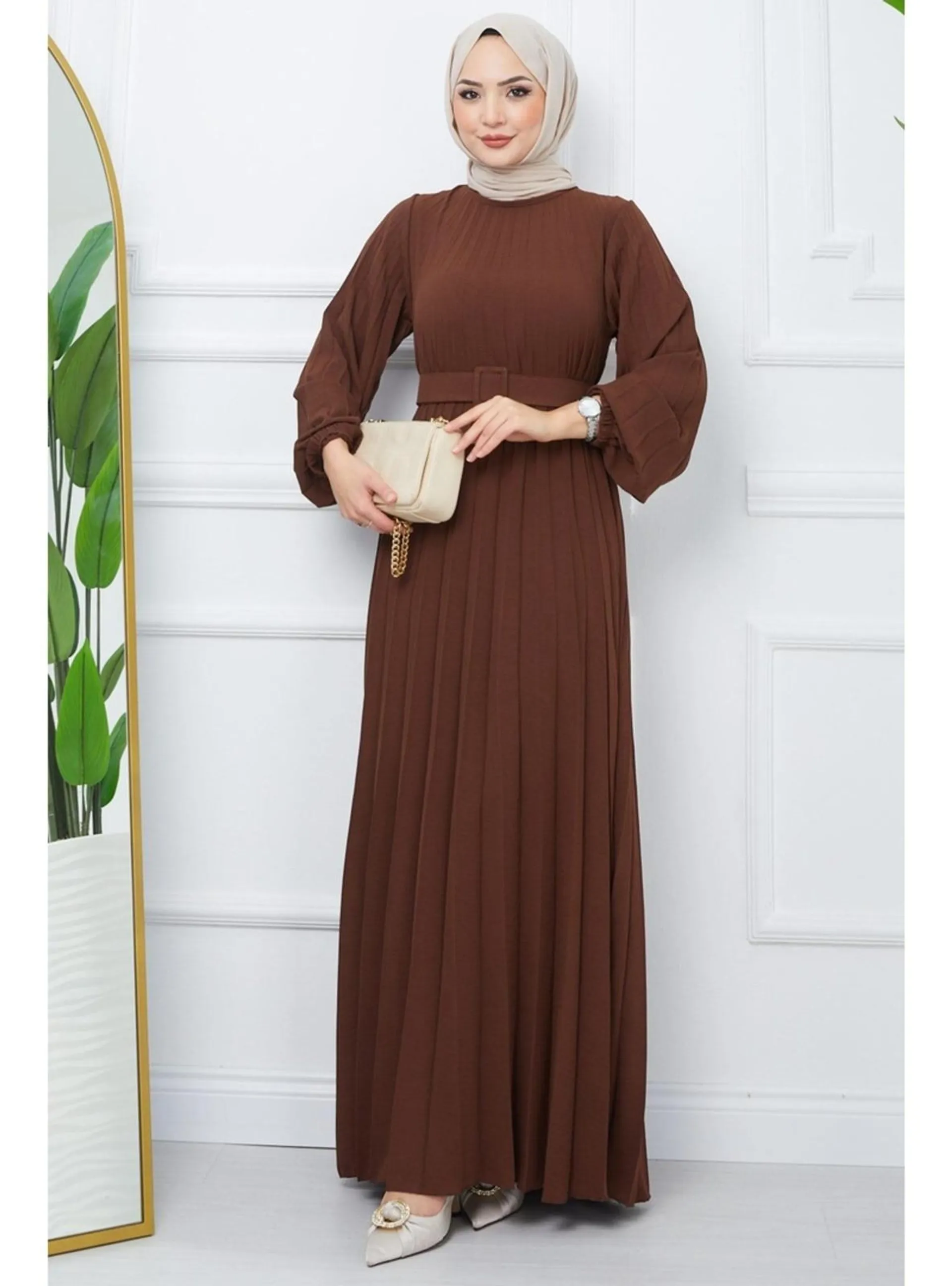 Brown - Modest Dress