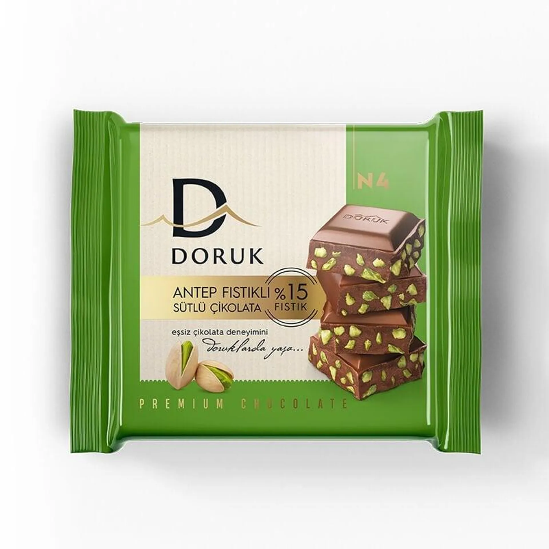 Doruk Antep Fıstıklı Sütlü Çikolata 60 Gr