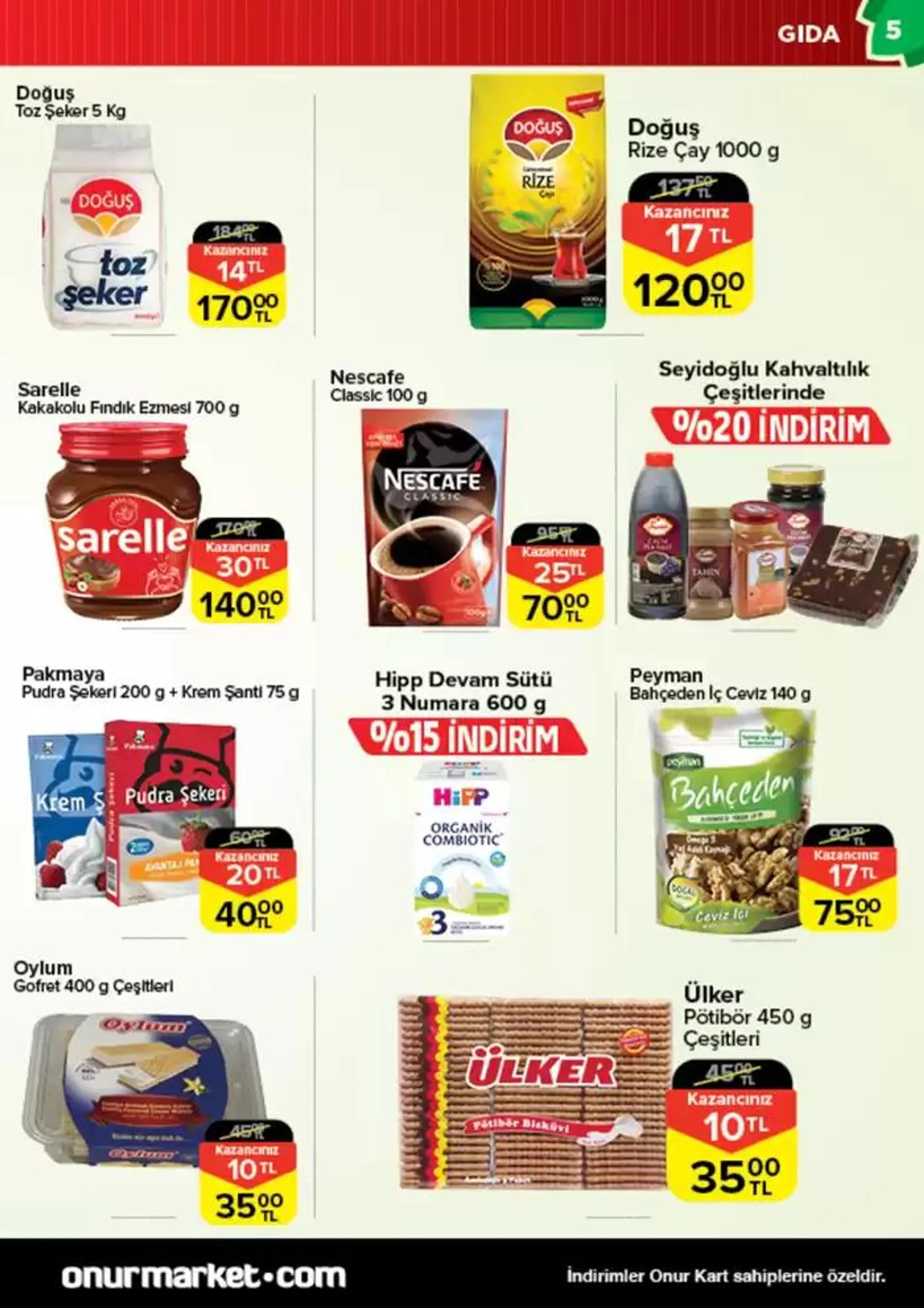 Katalog Onur Market Katalog 26 Eylül - 10 Ekim 2024 - aktüel Sayfa 5