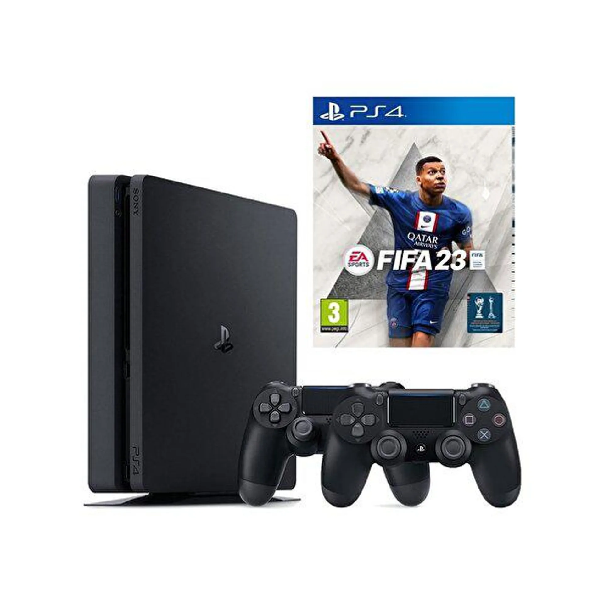 Playstation 4 Slim 1 TB Oyun Konsolu + 2. Playstation Kol + Fifa 23 PS4 Oyun (İthalatçı Garantili)