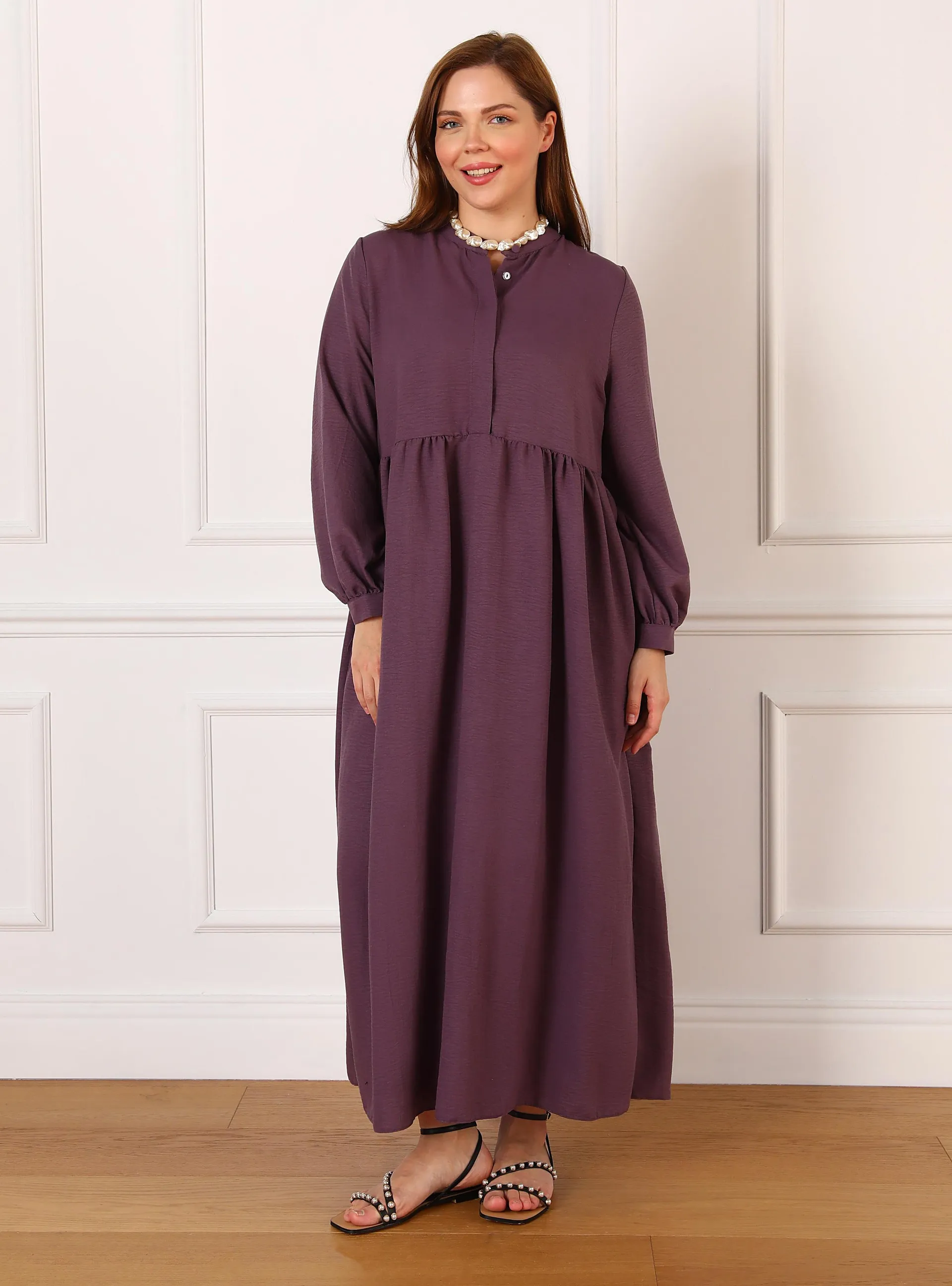 Dark Purple - Plus Size Dress