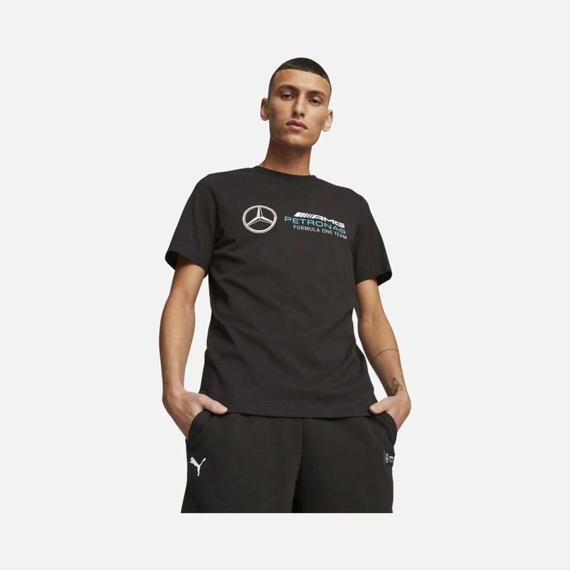 Puma Sportswear Mercedes-AMG Petronas Motorsport F1 Essentials Logo Short-Seeve Erkek Tişört