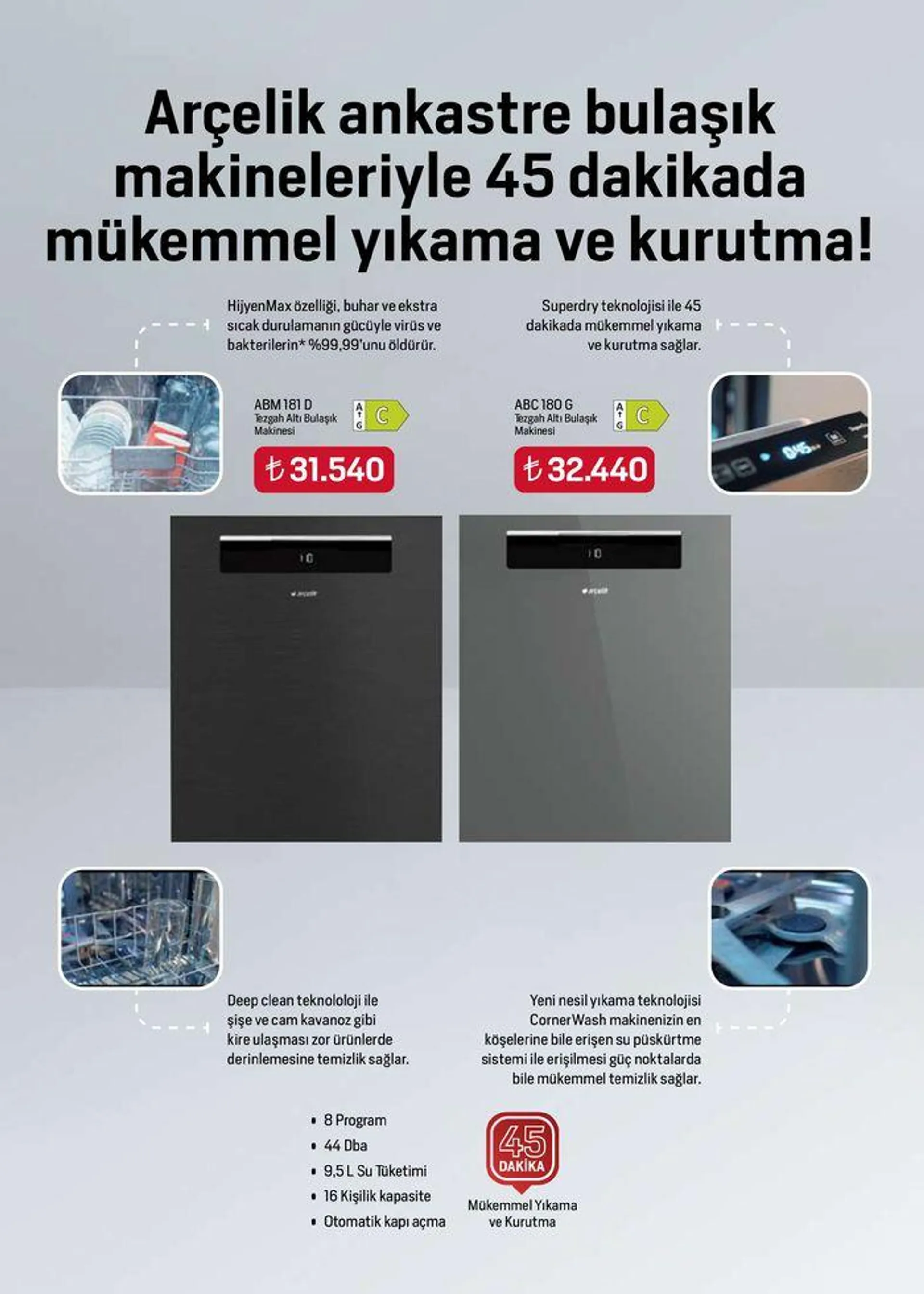 Katalog Arçelik Genel Kataloğu 16 Temmuz - 30 Temmuz 2024 - aktüel Sayfa 46