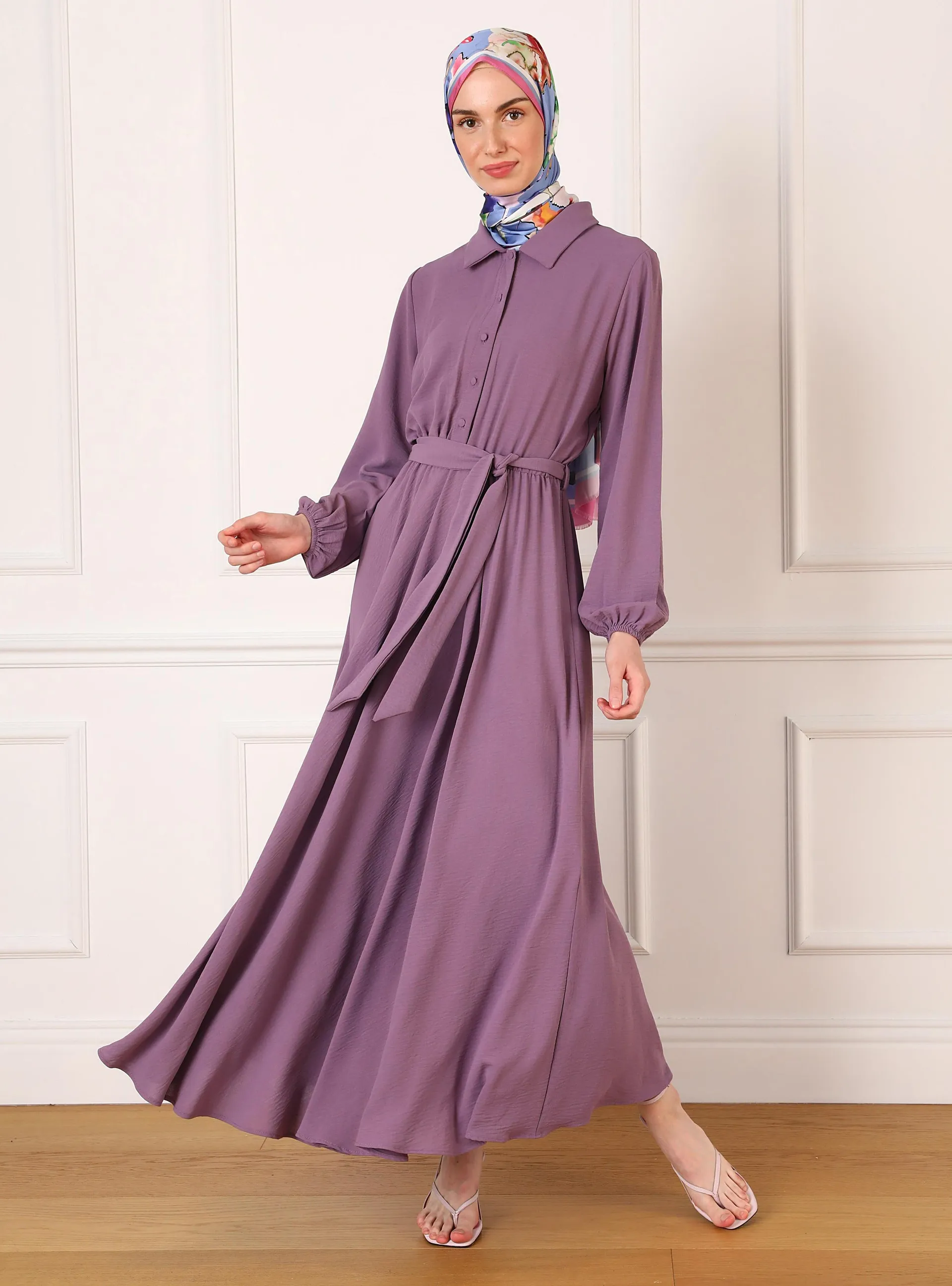 Vintage Purple - Modest Dress