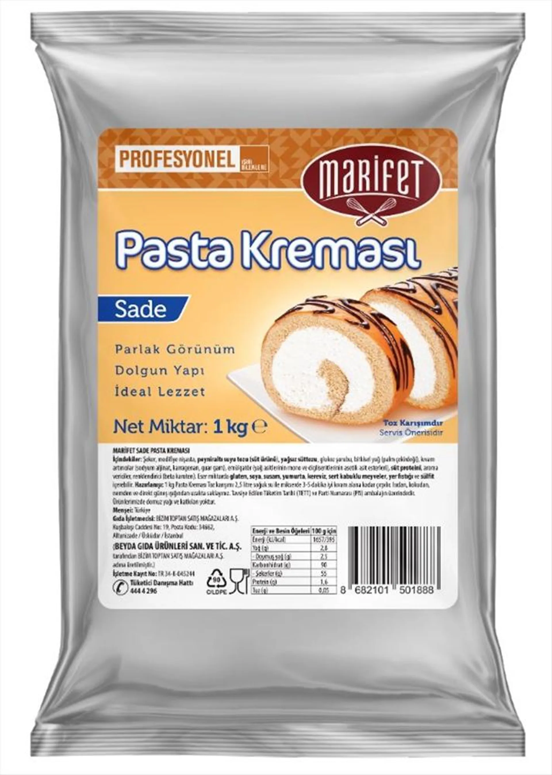 Marifet Sade Pasta İçi Kreması 1 kg