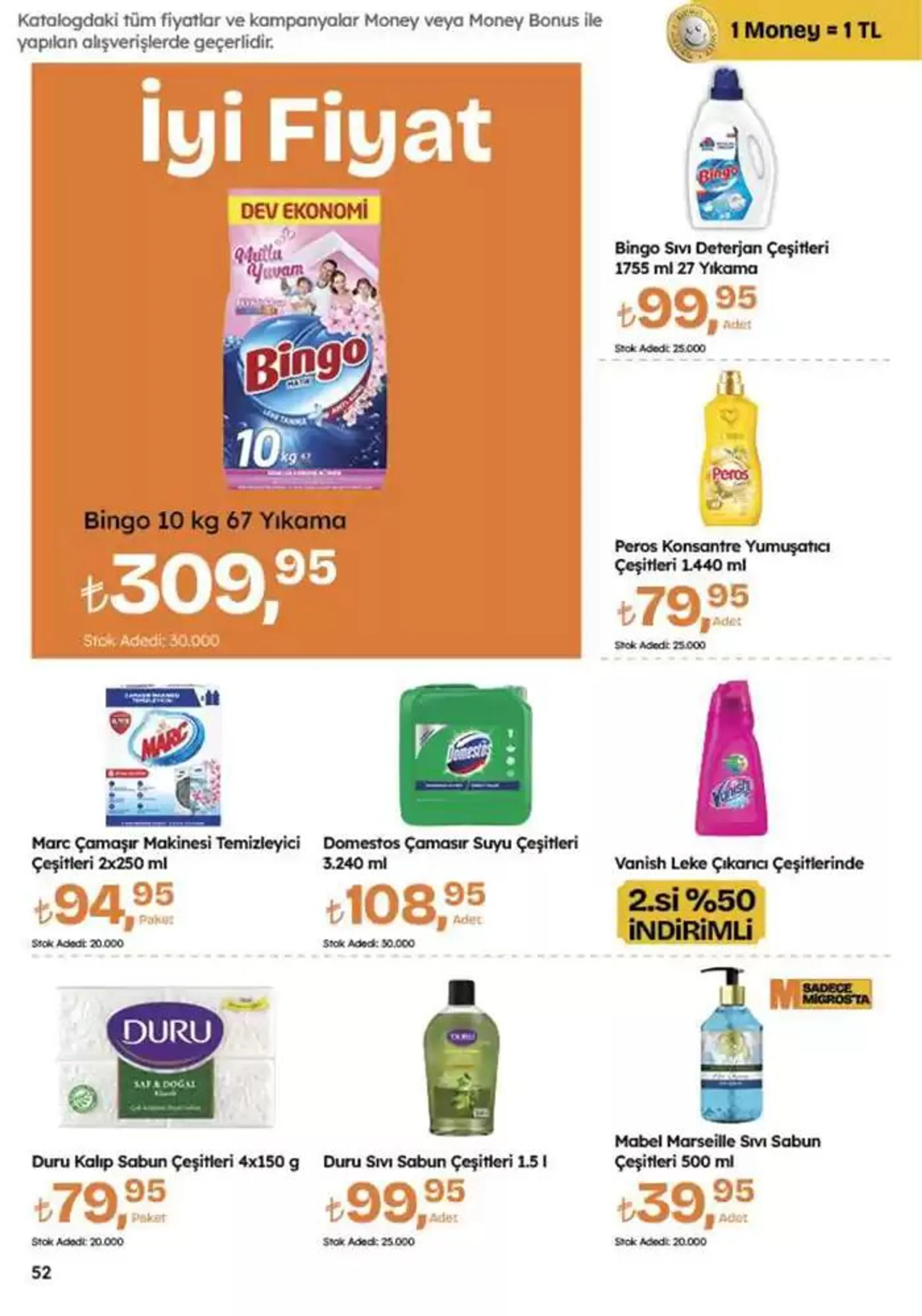 Katalog Migros katalog 26 Ekim - 9 Kasım 2024 - aktüel Sayfa 52