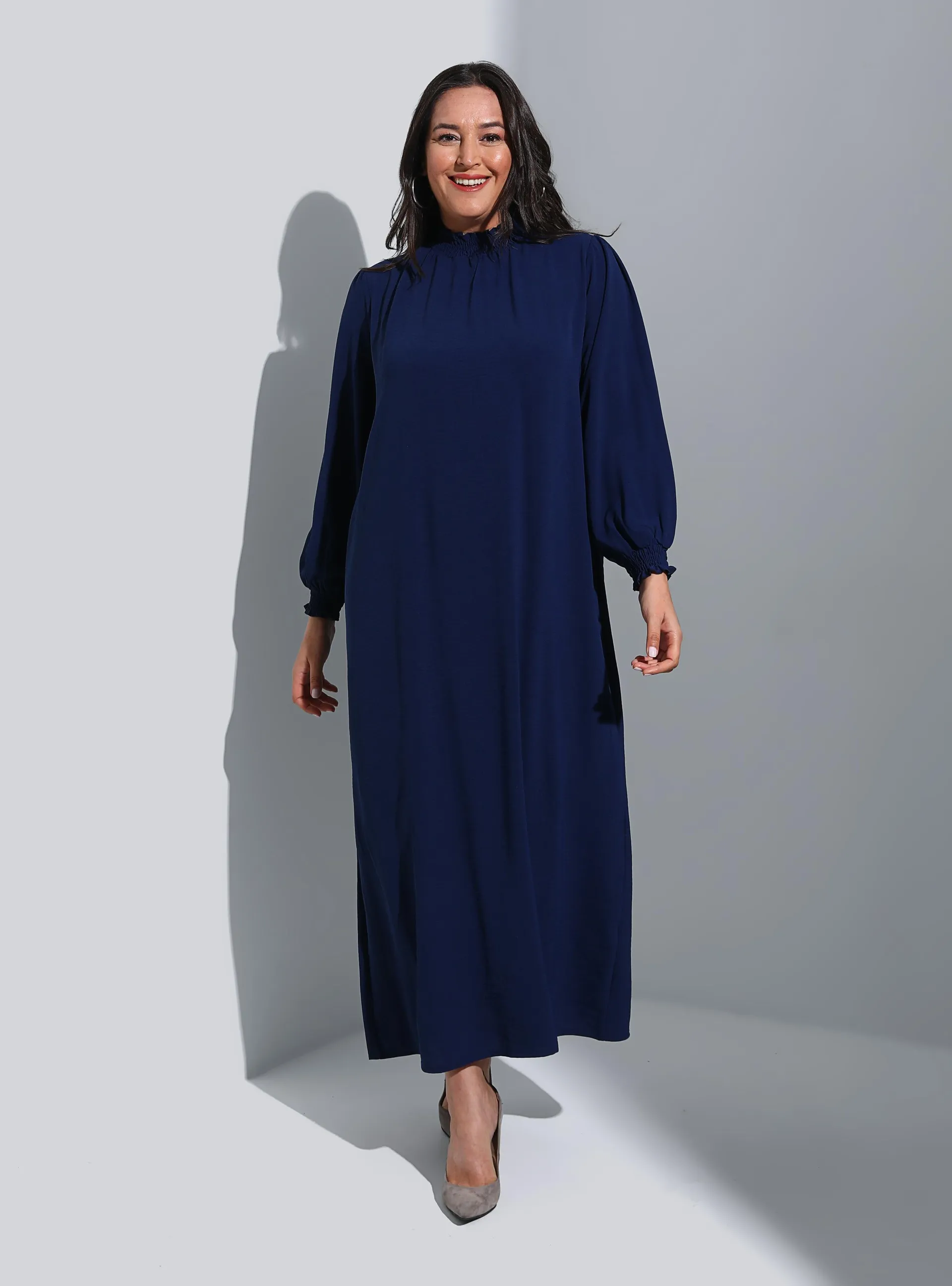 Navy Blue - Plus Size Dress