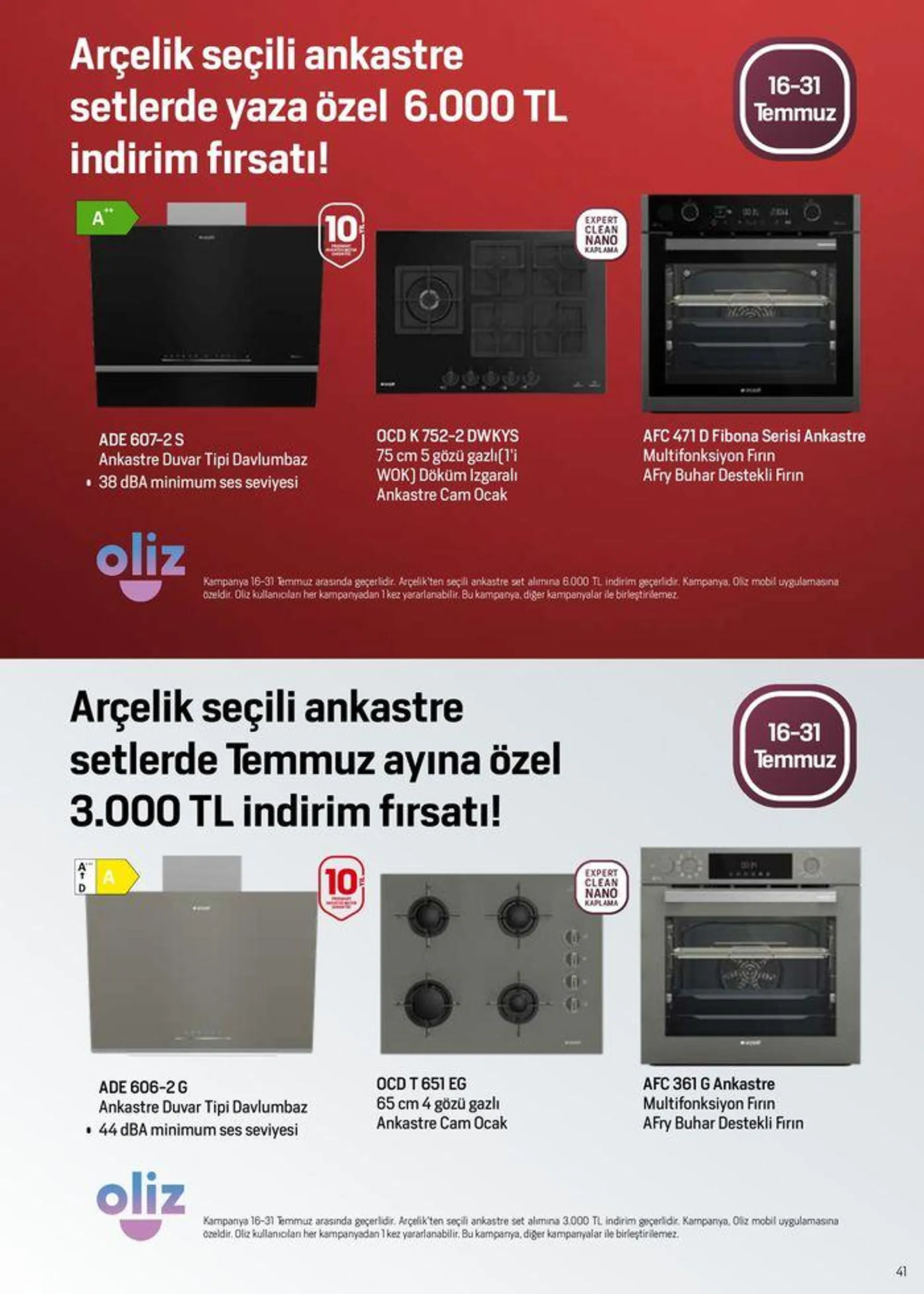 Katalog Arçelik Genel Kataloğu 16 Temmuz - 30 Temmuz 2024 - aktüel Sayfa 41